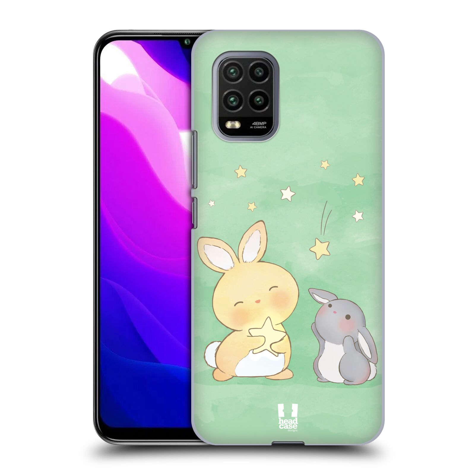 Zadní obal pro mobil Xiaomi Mi 10 LITE - HEAD CASE - Dva Zajíčci a hvězdy