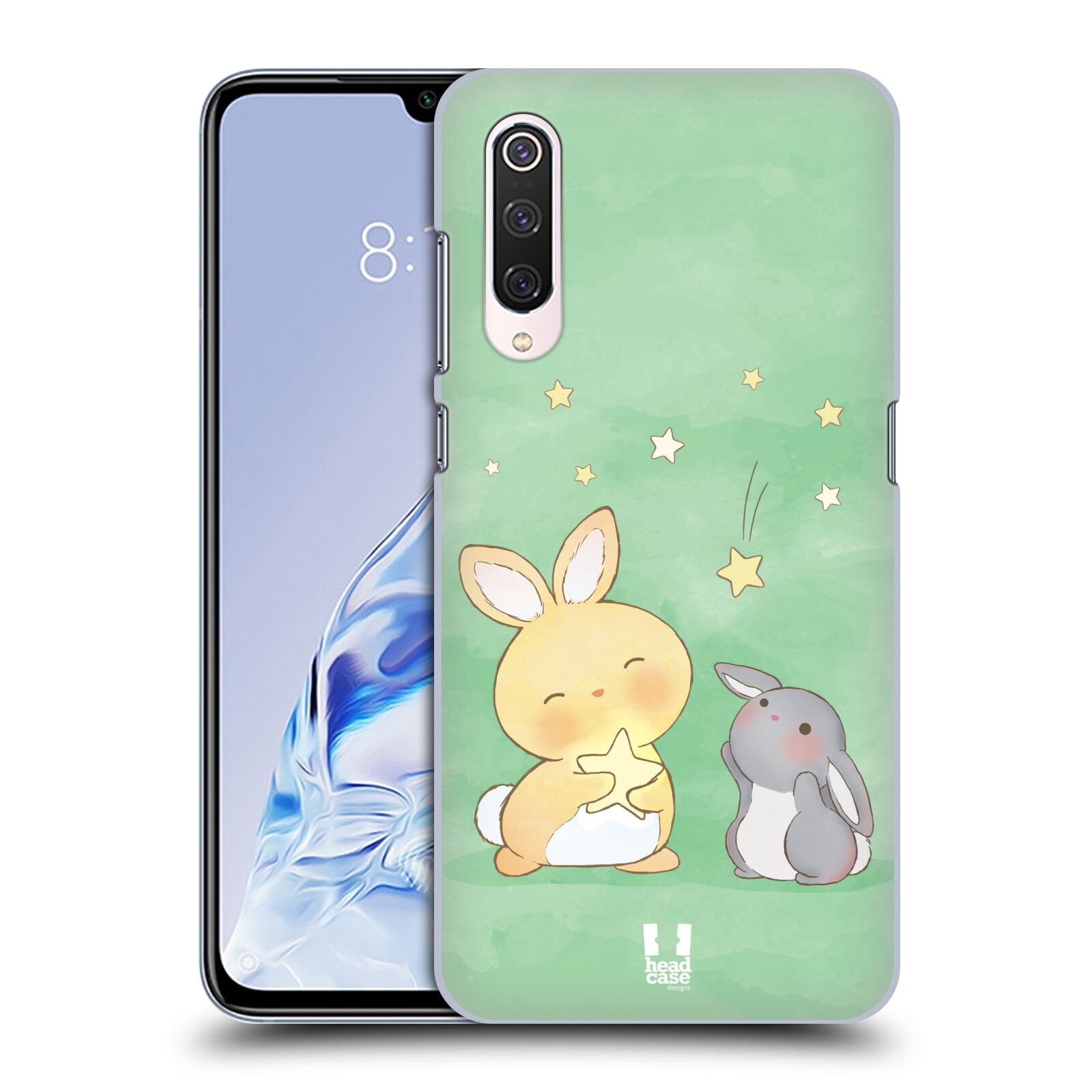 Zadní obal pro mobil Xiaomi Mi 9 PRO - HEAD CASE - Dva Zajíčci a hvězdy