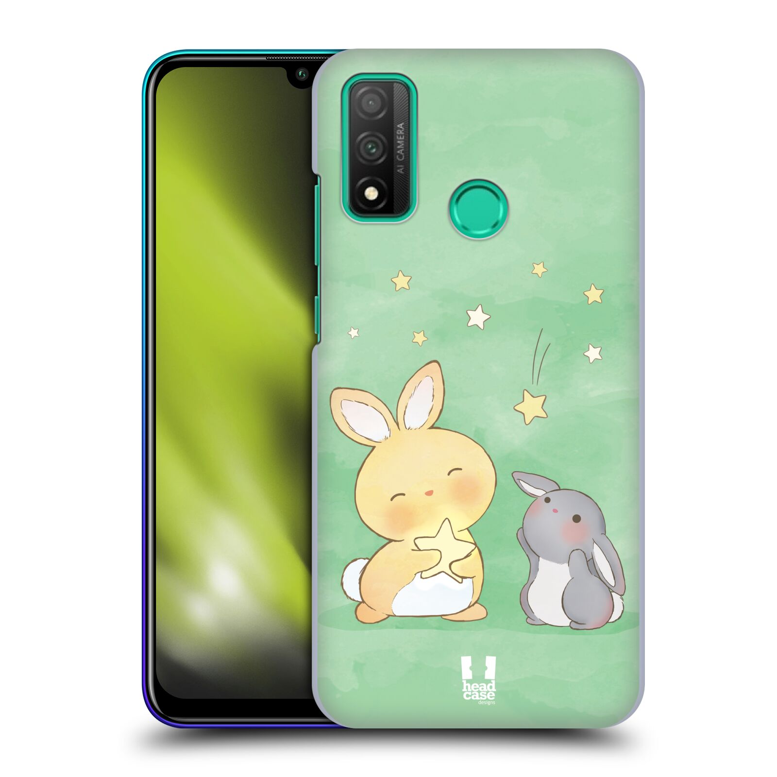 Zadní obal pro mobil Huawei P SMART 2020 - HEAD CASE - Dva Zajíčci a hvězdy