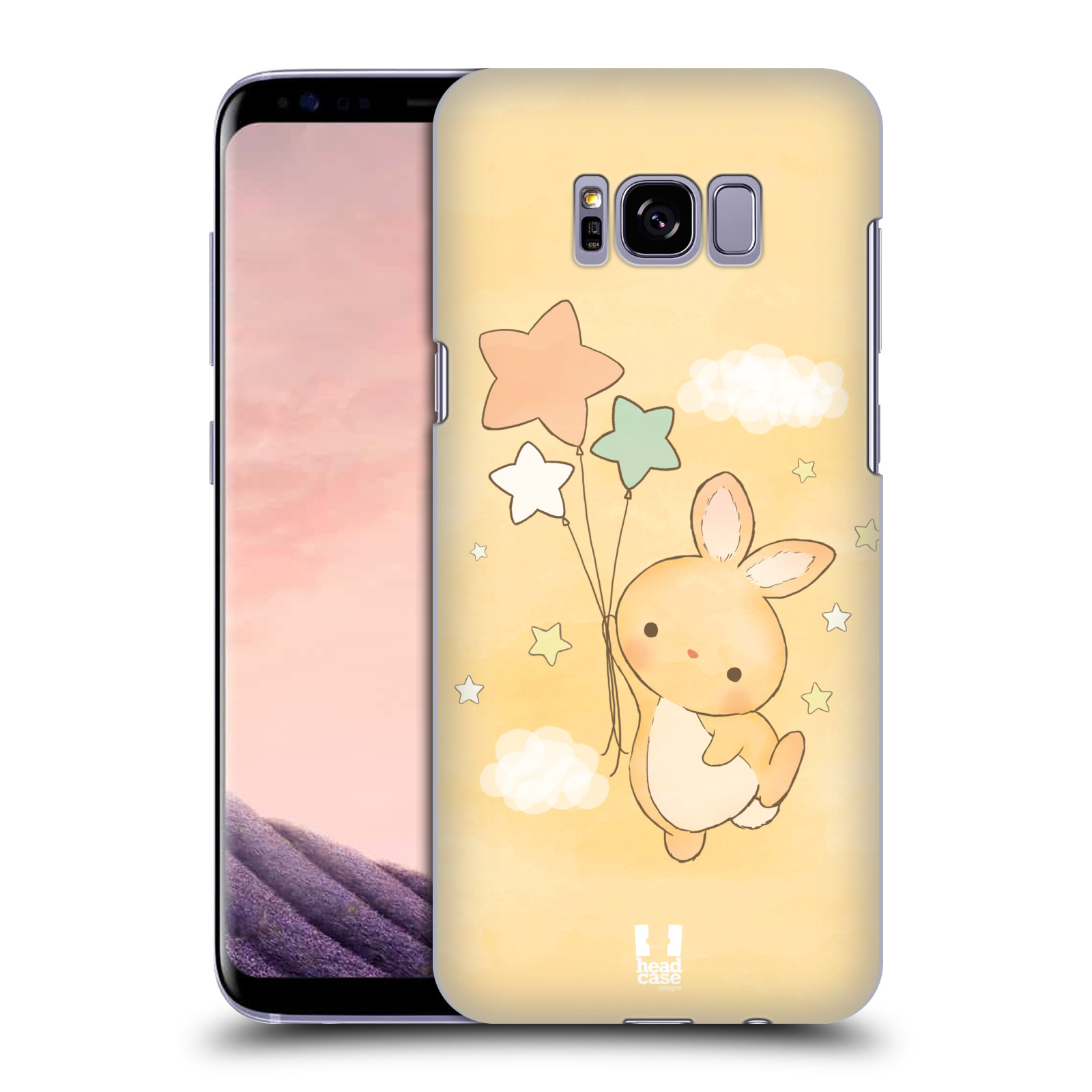 HEAD CASE plastový obal na mobil Samsung Galaxy S8+ (PLUS) vzor králíček a hvězdy žlutá