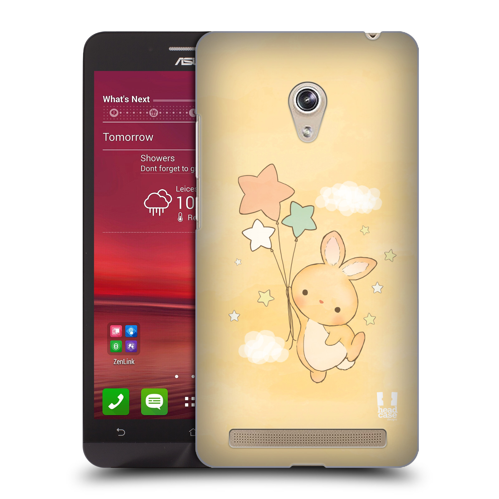 HEAD CASE plastový obal na mobil Asus Zenfone 6 vzor králíček a hvězdy žlutá