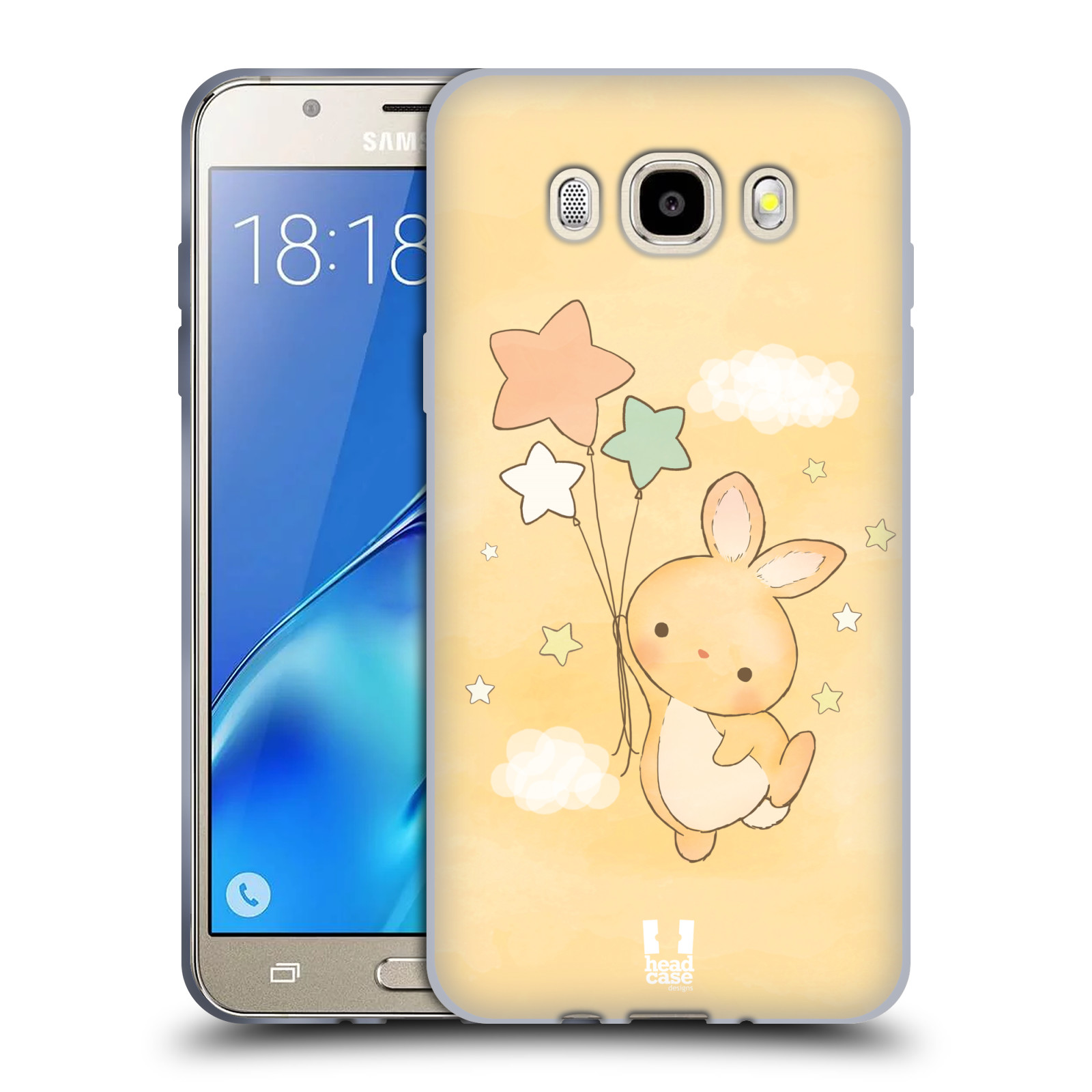 HEAD CASE silikonový obal, kryt na mobil Samsung Galaxy J5 2016, J510, J510F, (J510F DUAL SIM) vzor králíček a hvězdy žlutá