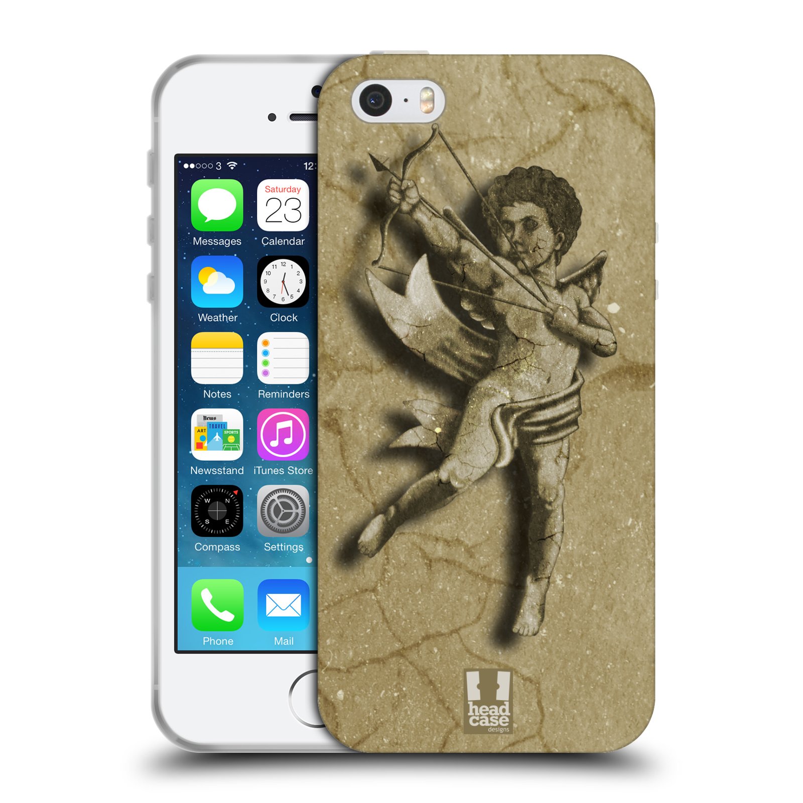 HEAD CASE silikonový obal na mobil Apple Iphone 5/5S vzor Andělé z kamene LANCELOT