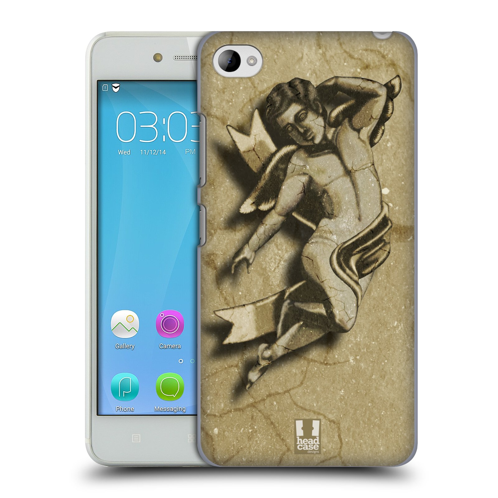 HEAD CASE pevný plastový obal na mobil LENOVO S90 vzor Andělé z kamene LAYLAND