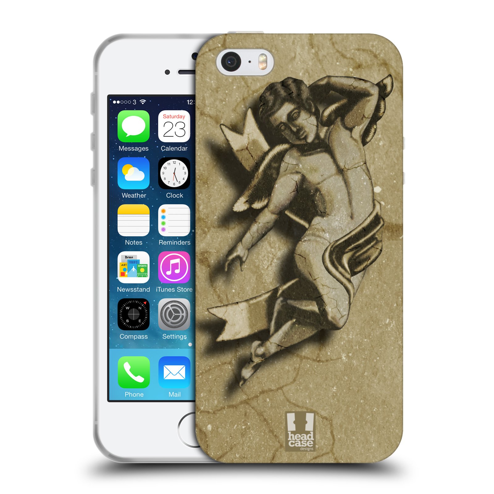 HEAD CASE silikonový obal na mobil Apple Iphone 5/5S vzor Andělé z kamene LAYLAND