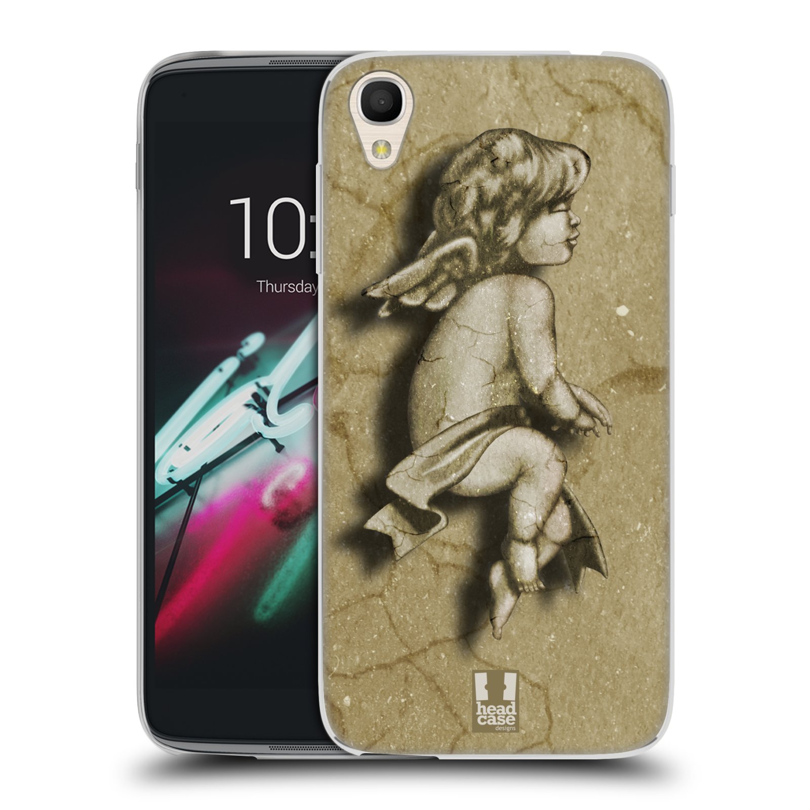 HEAD CASE silikonový obal na mobil Alcatel Idol 3 OT-6039Y (4.7) vzor Andělé z kamene LAZAR
