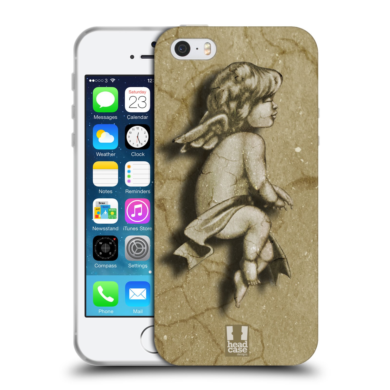 HEAD CASE silikonový obal na mobil Apple Iphone 5/5S vzor Andělé z kamene LAZAR