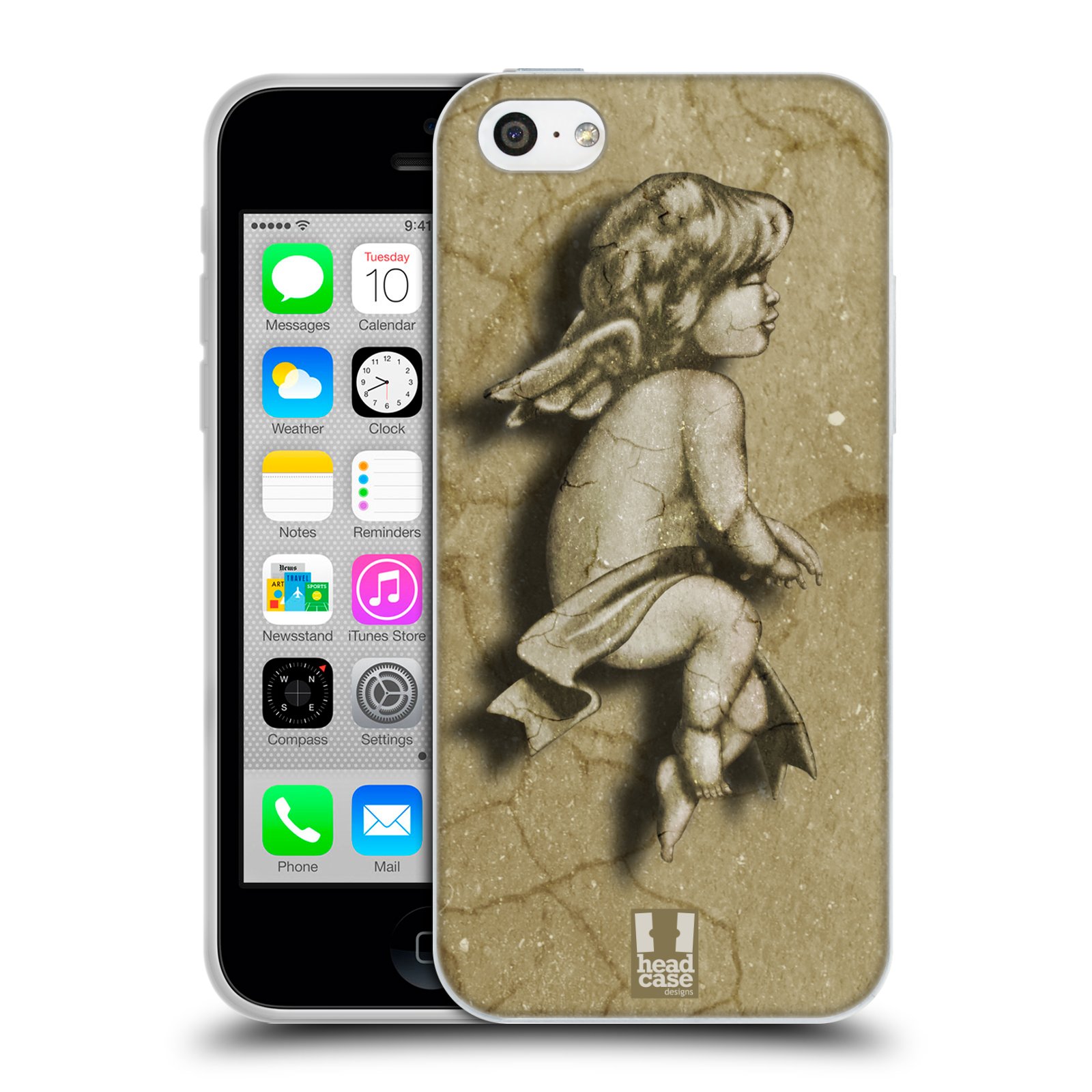 HEAD CASE silikonový obal na mobil Apple Iphone 5C vzor Andělé z kamene LAZAR