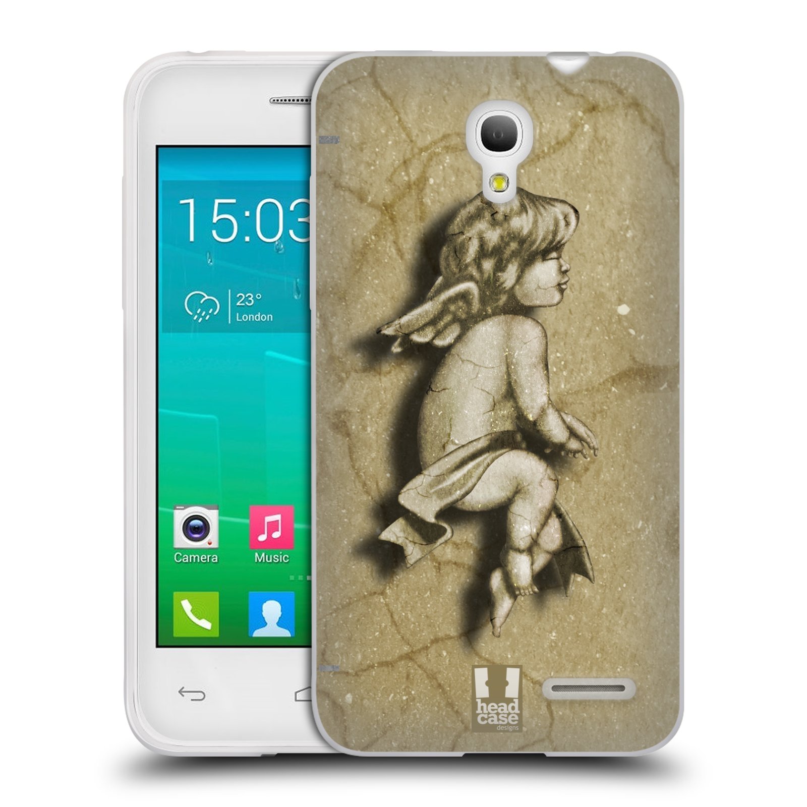 HEAD CASE silikonový obal na mobil Alcatel POP S3 OT-5050Y vzor Andělé z kamene LAZAR