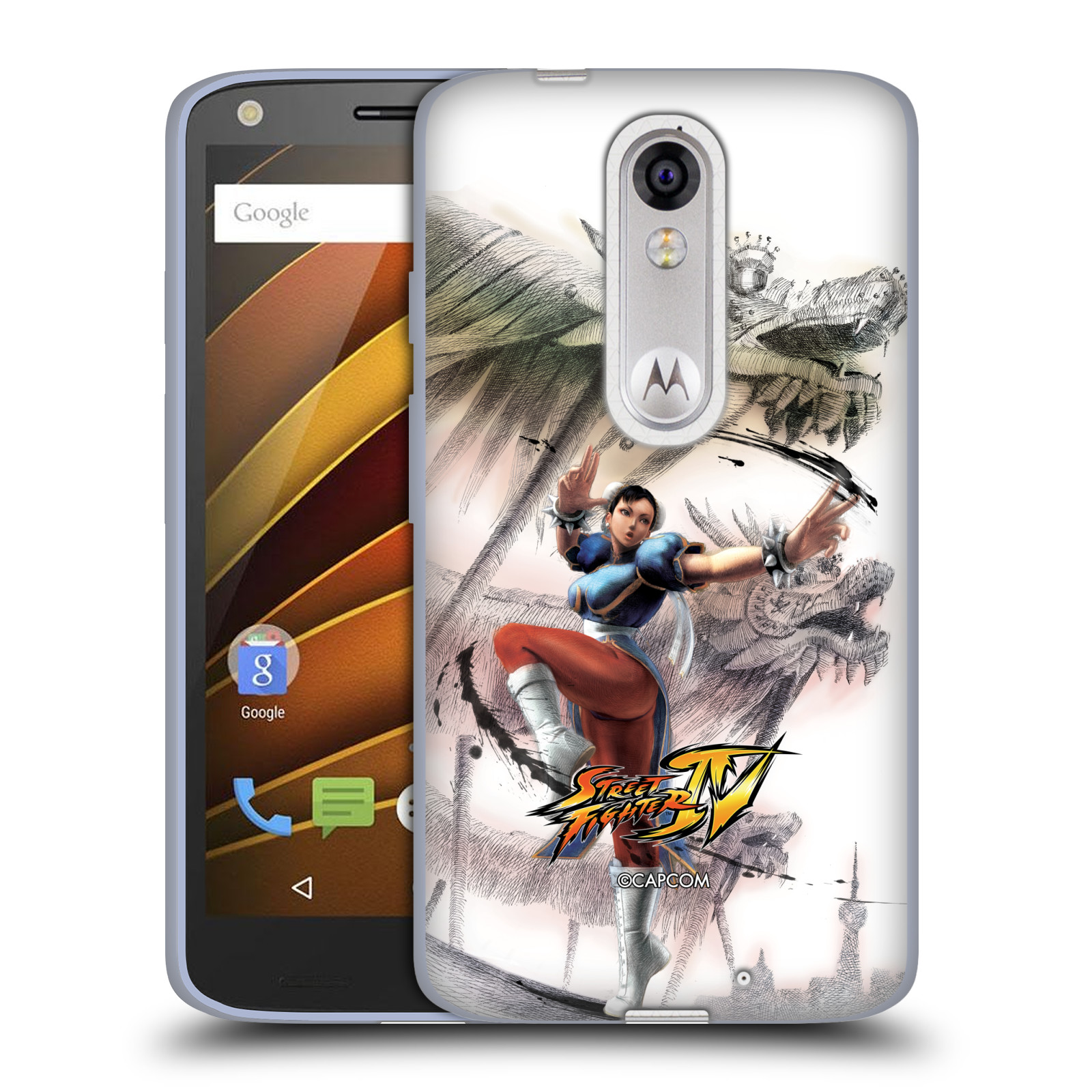 HEAD CASE silikonový obal na mobil Lenovo Moto X Force oficiální kryt STREET FIGHTER bojovnice Chun-Li kresba