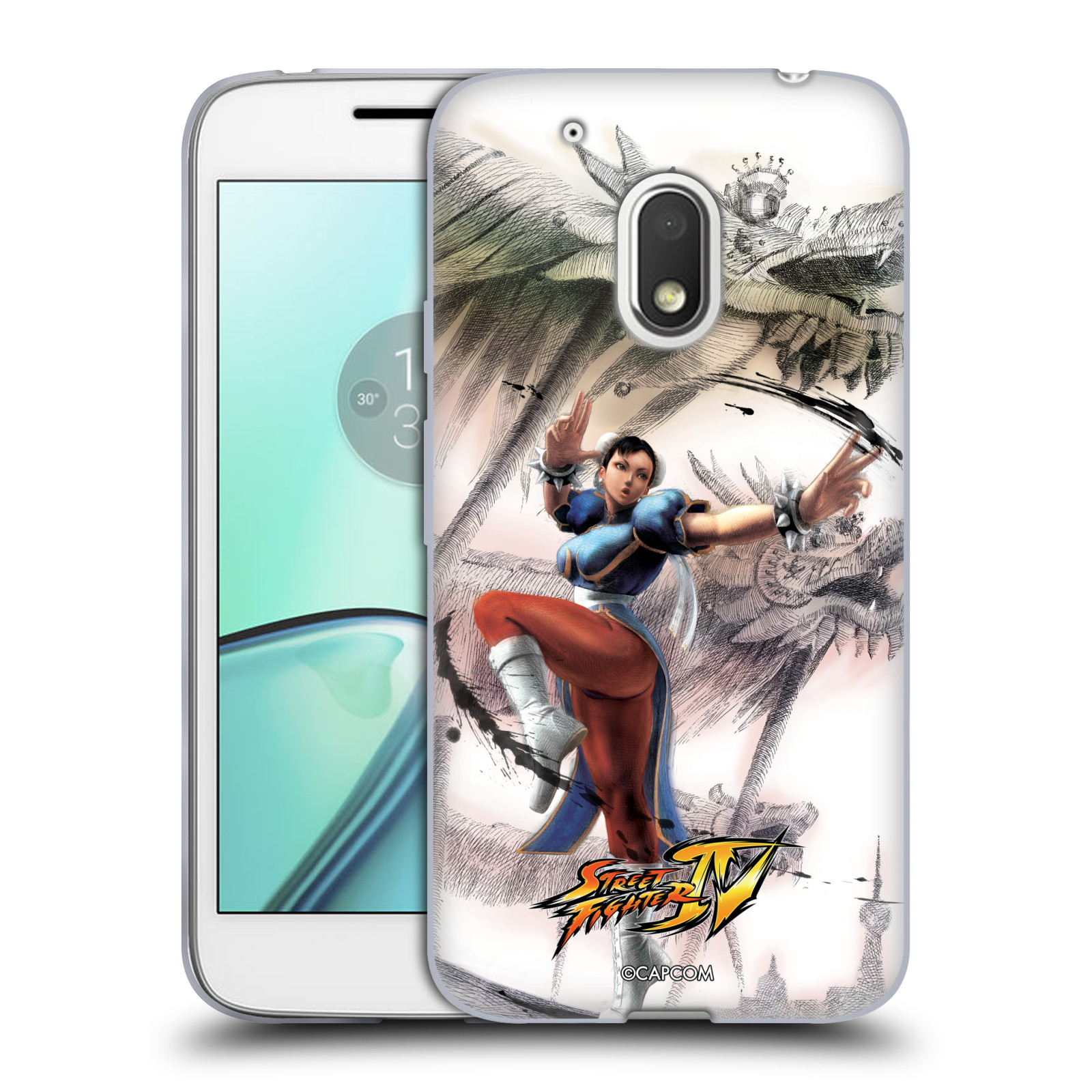 HEAD CASE silikonový obal na mobil Lenovo Moto G4 PLAY oficiální kryt STREET FIGHTER bojovnice Chun-Li kresba