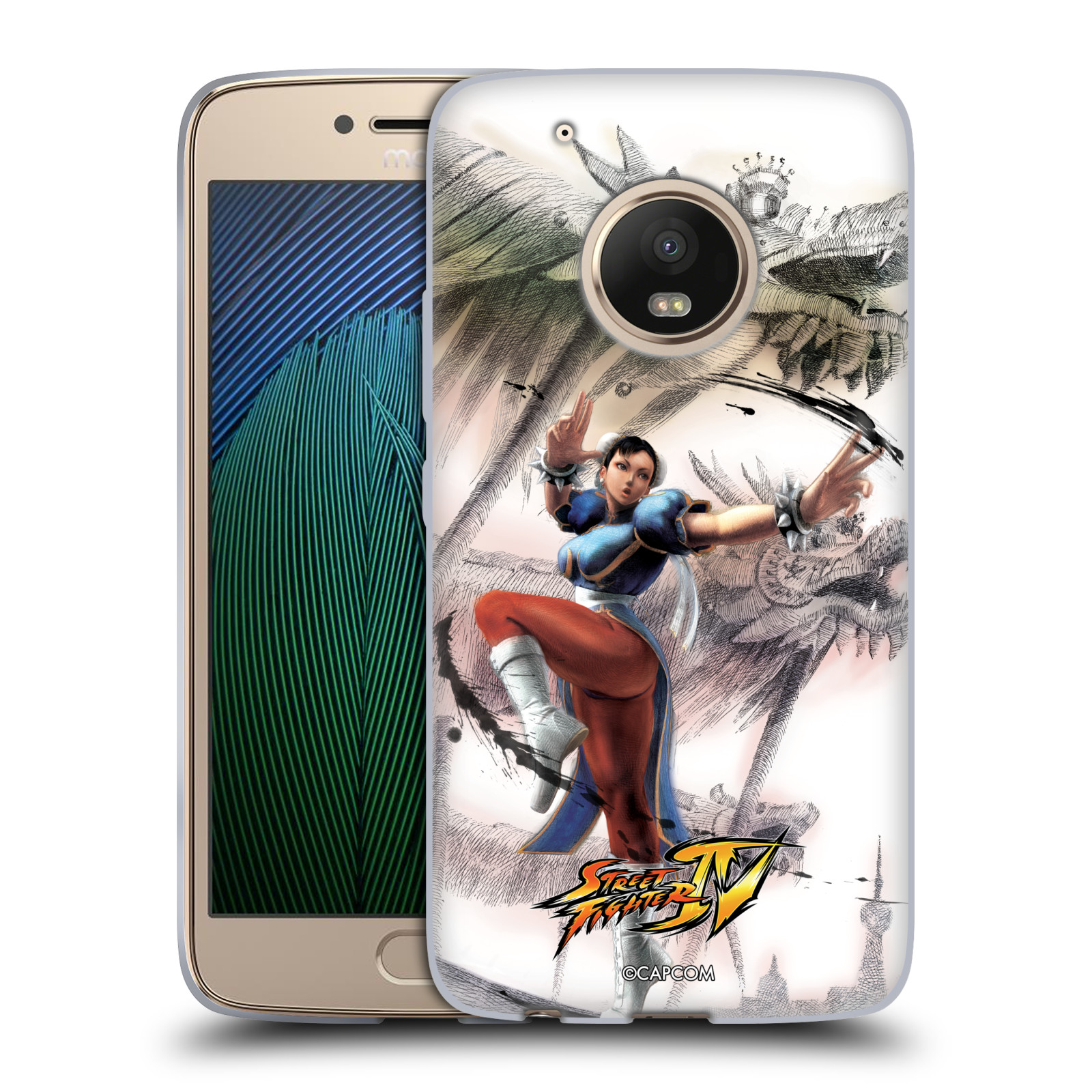 HEAD CASE silikonový obal na mobil Lenovo Moto G5 PLUS oficiální kryt STREET FIGHTER bojovnice Chun-Li kresba