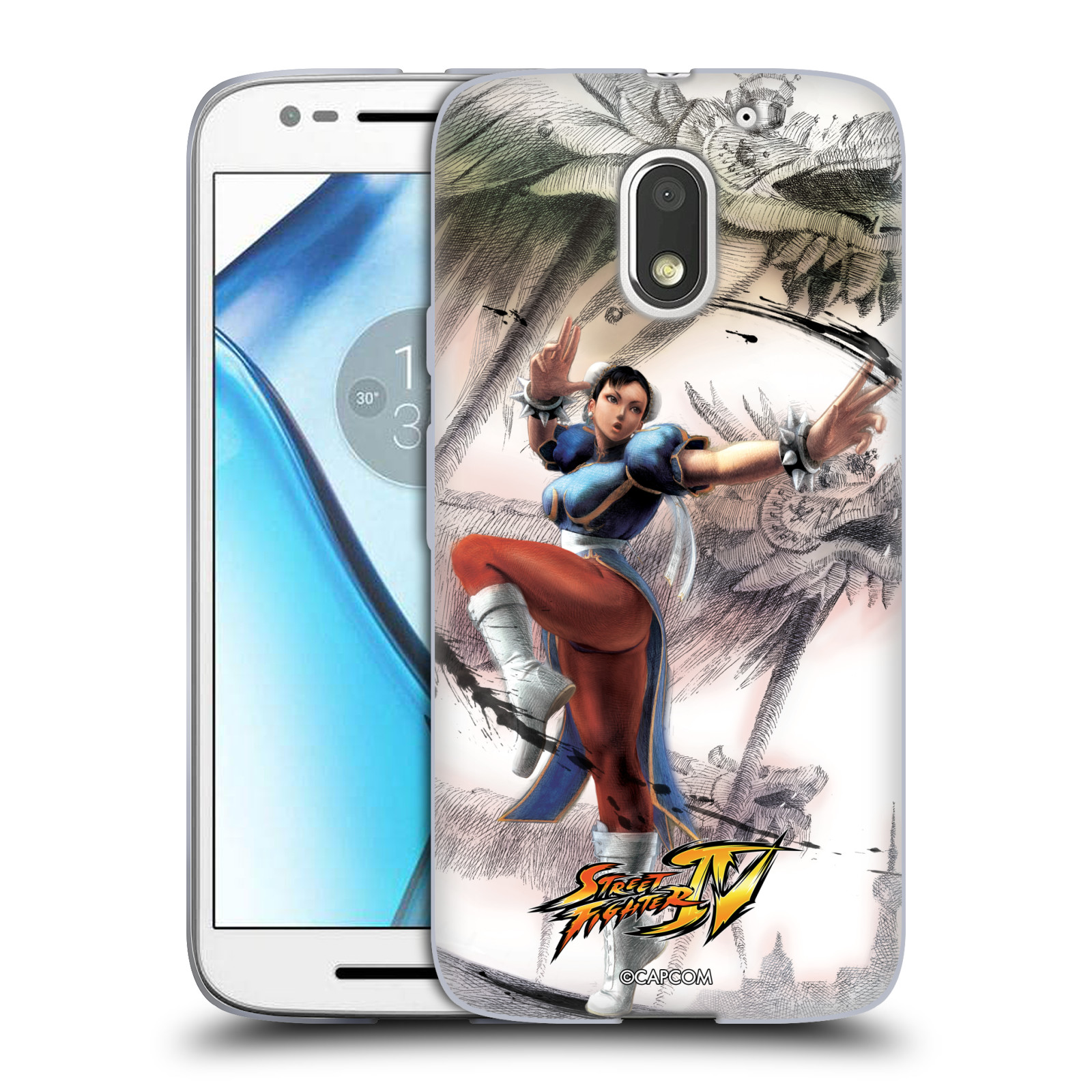 HEAD CASE silikonový obal na mobil Lenovo Moto E3 oficiální kryt STREET FIGHTER bojovnice Chun-Li kresba