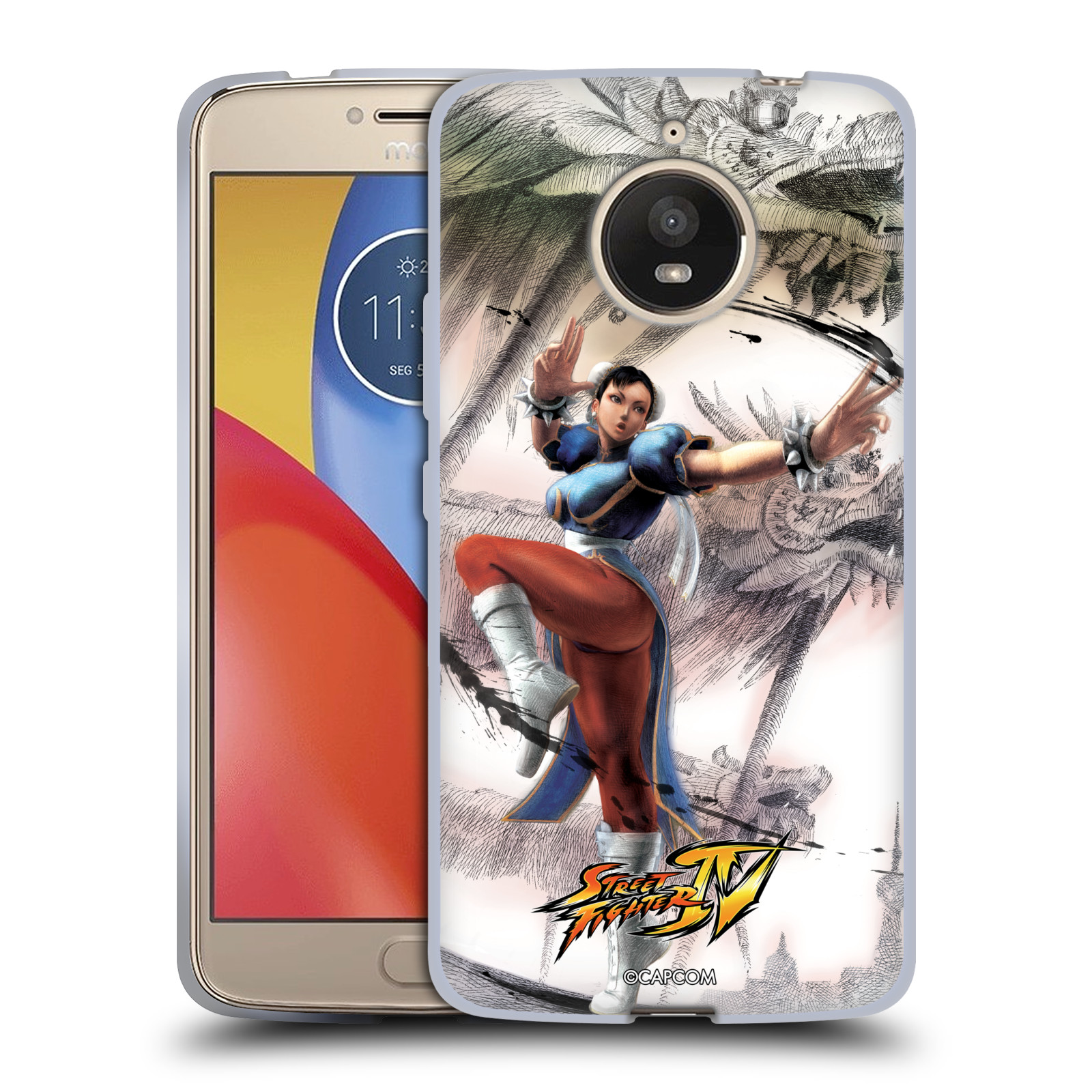 HEAD CASE silikonový obal na mobil Lenovo Moto E4 PLUS oficiální kryt STREET FIGHTER bojovnice Chun-Li kresba