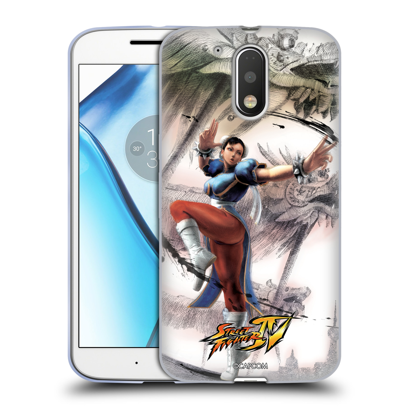 HEAD CASE silikonový obal na mobil Lenovo Moto G4 oficiální kryt STREET FIGHTER bojovnice Chun-Li kresba