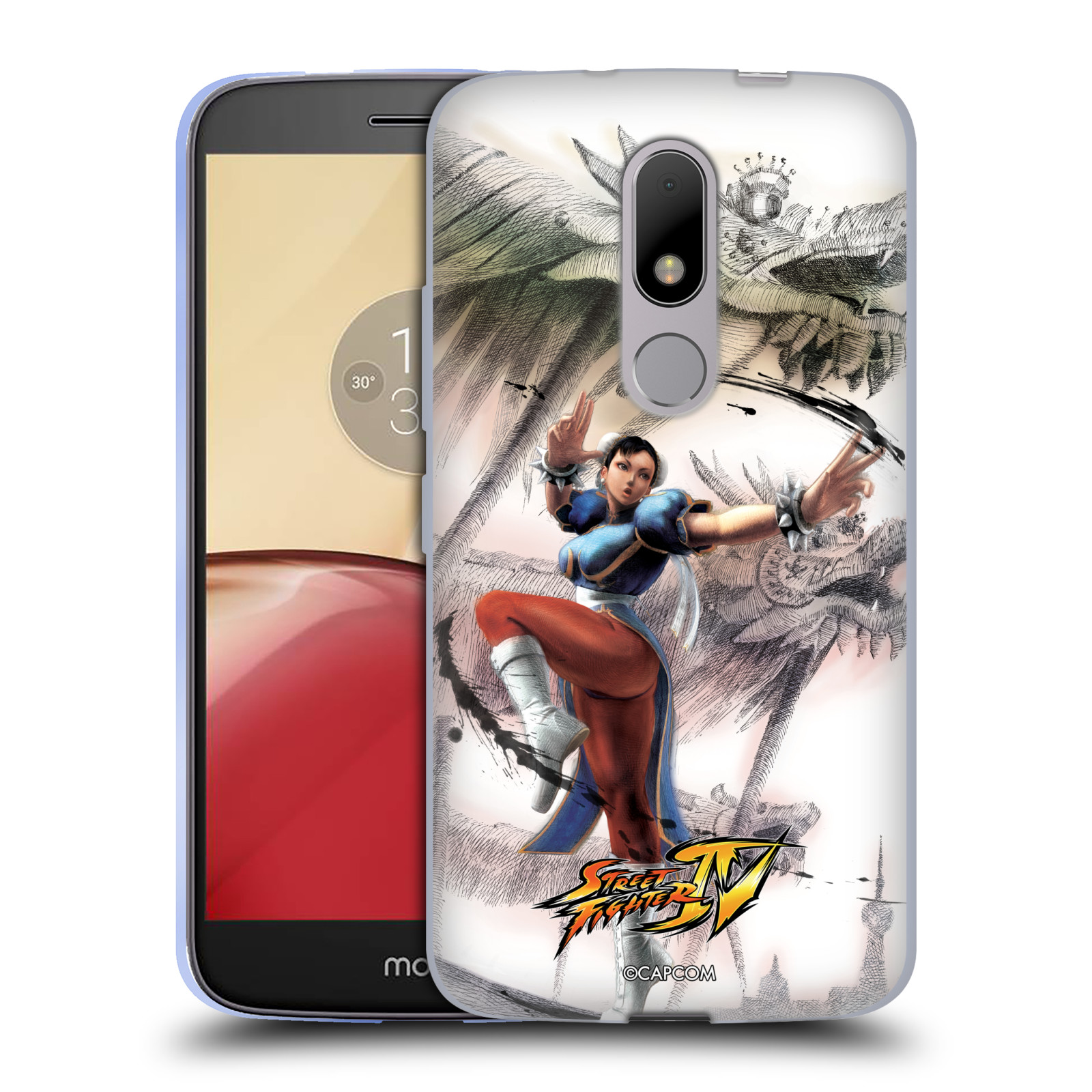 HEAD CASE silikonový obal na mobil Lenovo Moto M oficiální kryt STREET FIGHTER bojovnice Chun-Li kresba