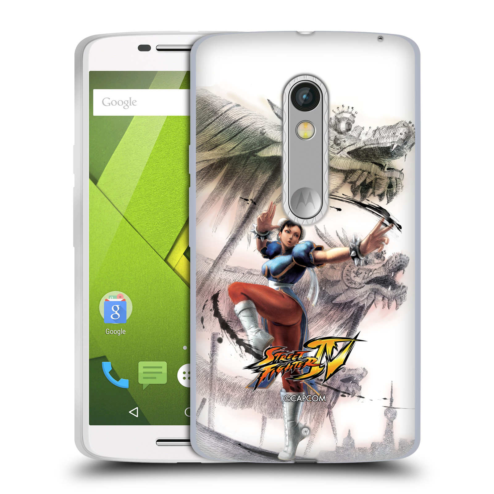 HEAD CASE silikonový obal na mobil Lenovo Moto X PLAY oficiální kryt STREET FIGHTER bojovnice Chun-Li kresba