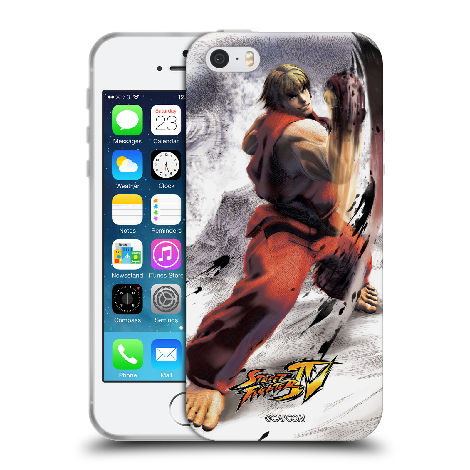 HEAD CASE silikonový obal na mobil Apple Iphone 5/5S oficiální kryt STREET FIGHTER bojovník Ken kresba