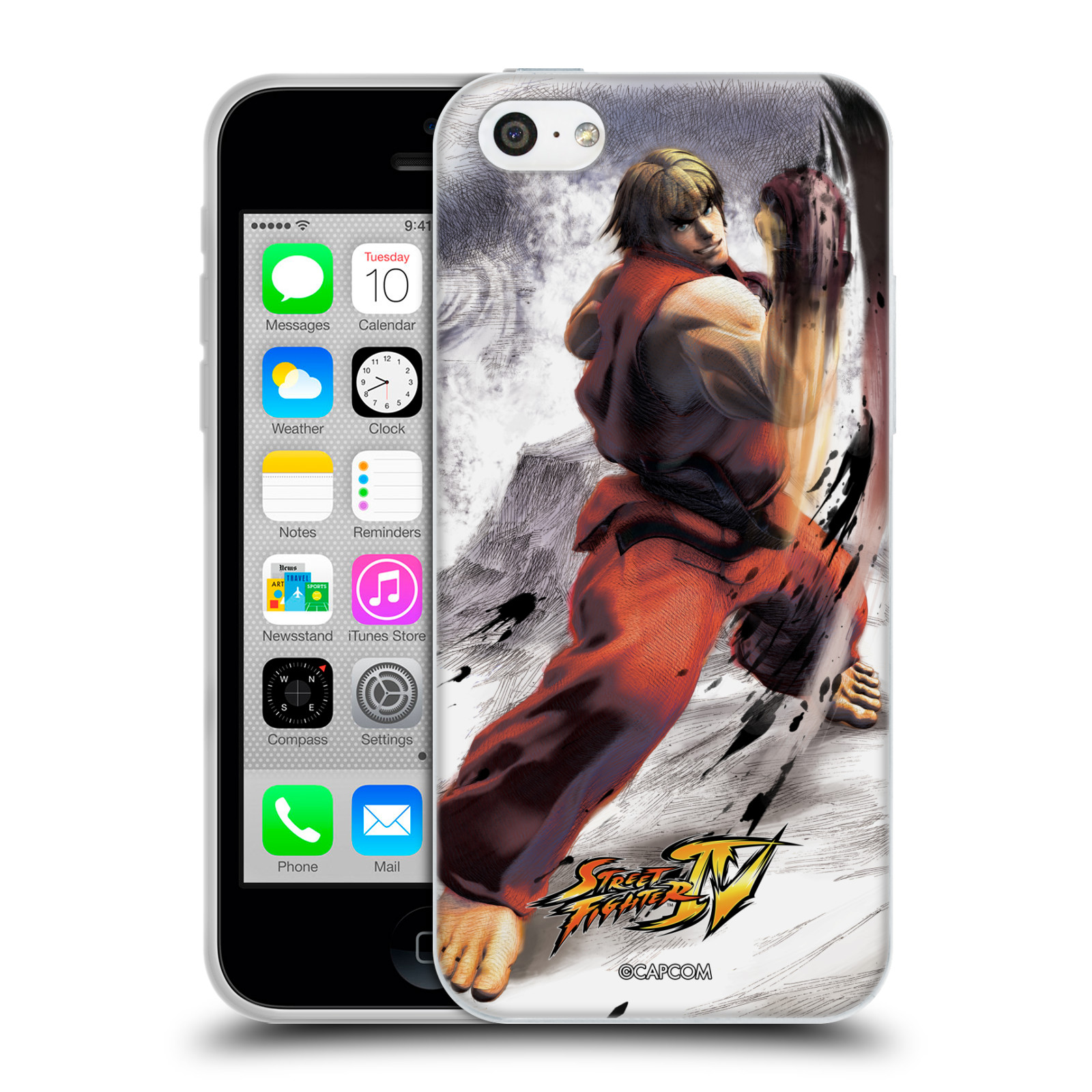 HEAD CASE silikonový obal na mobil Apple Iphone 5C oficiální kryt STREET FIGHTER bojovník Ken kresba