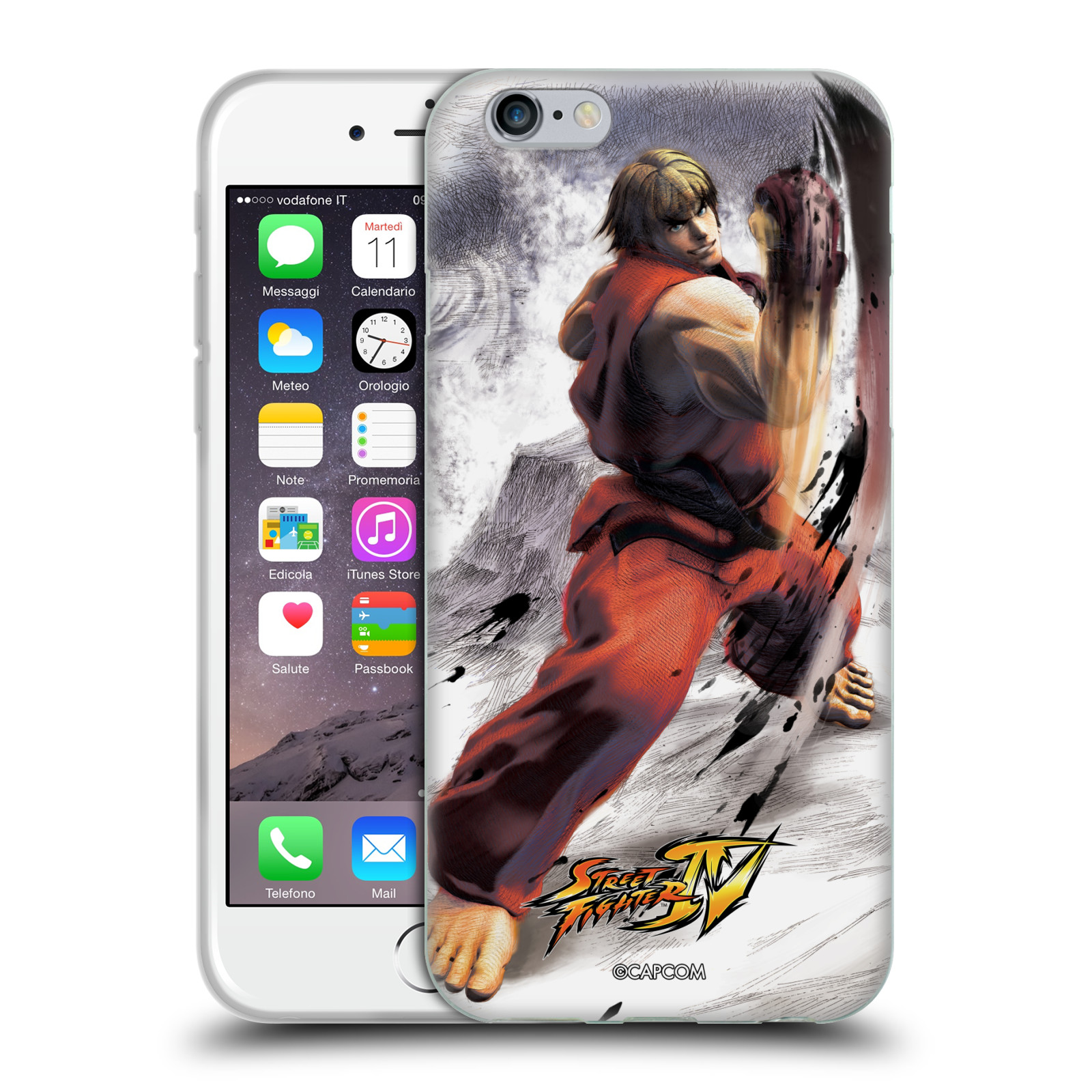 HEAD CASE silikonový obal na mobil Apple Iphone 6/6S oficiální kryt STREET FIGHTER bojovník Ken kresba