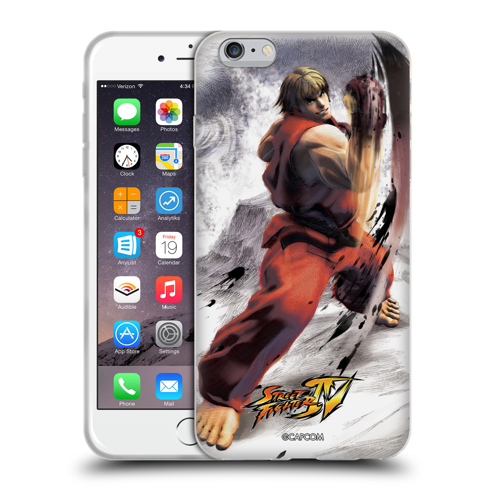 HEAD CASE silikonový obal na mobil Apple Iphone 6/6S PLUS oficiální kryt STREET FIGHTER bojovník Ken kresba