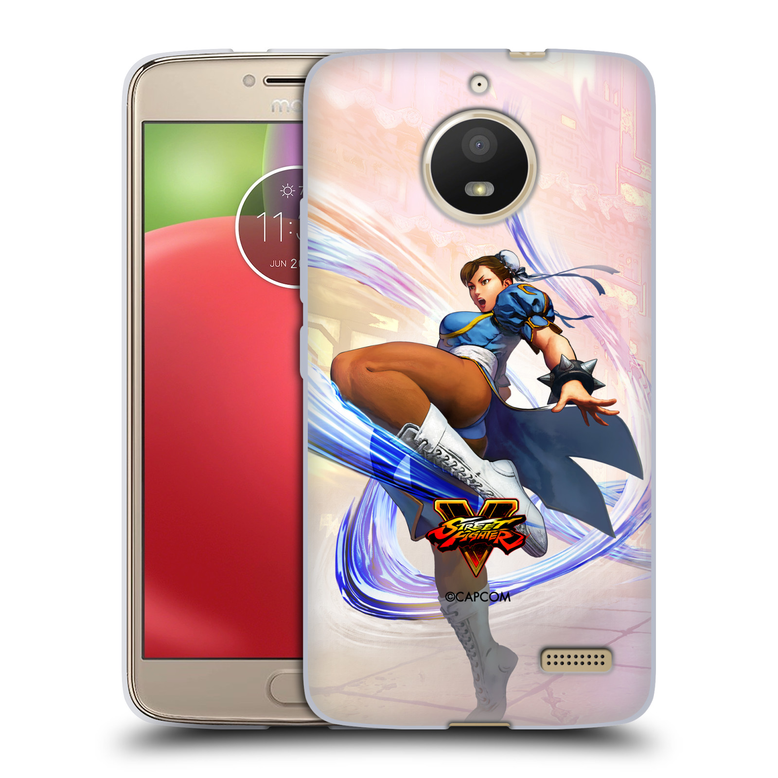 HEAD CASE silikonový obal na mobil Lenovo Moto E4 oficiální kryt STREET FIGHTER bojovnice Chun-Li