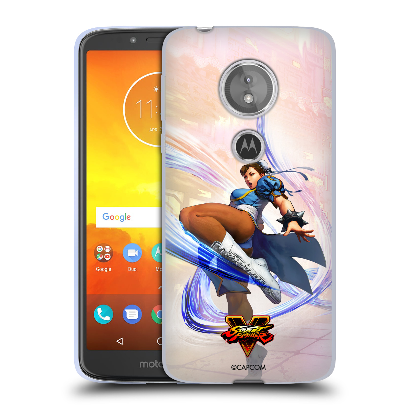 HEAD CASE silikonový obal na mobil Motorola Moto E5 oficiální kryt STREET FIGHTER bojovnice Chun-Li