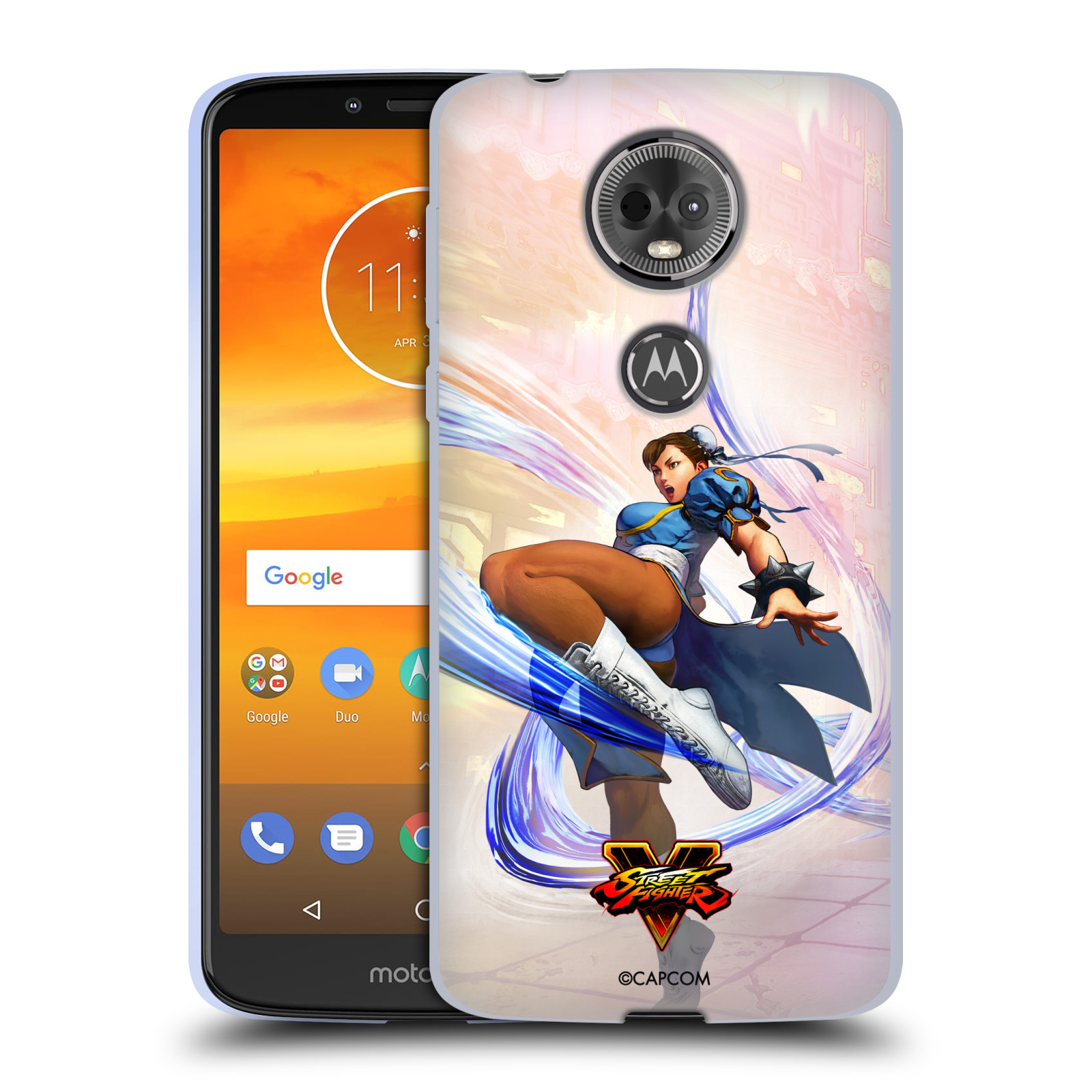 HEAD CASE silikonový obal na mobil Motorola Moto E5 PLUS oficiální kryt STREET FIGHTER bojovnice Chun-Li