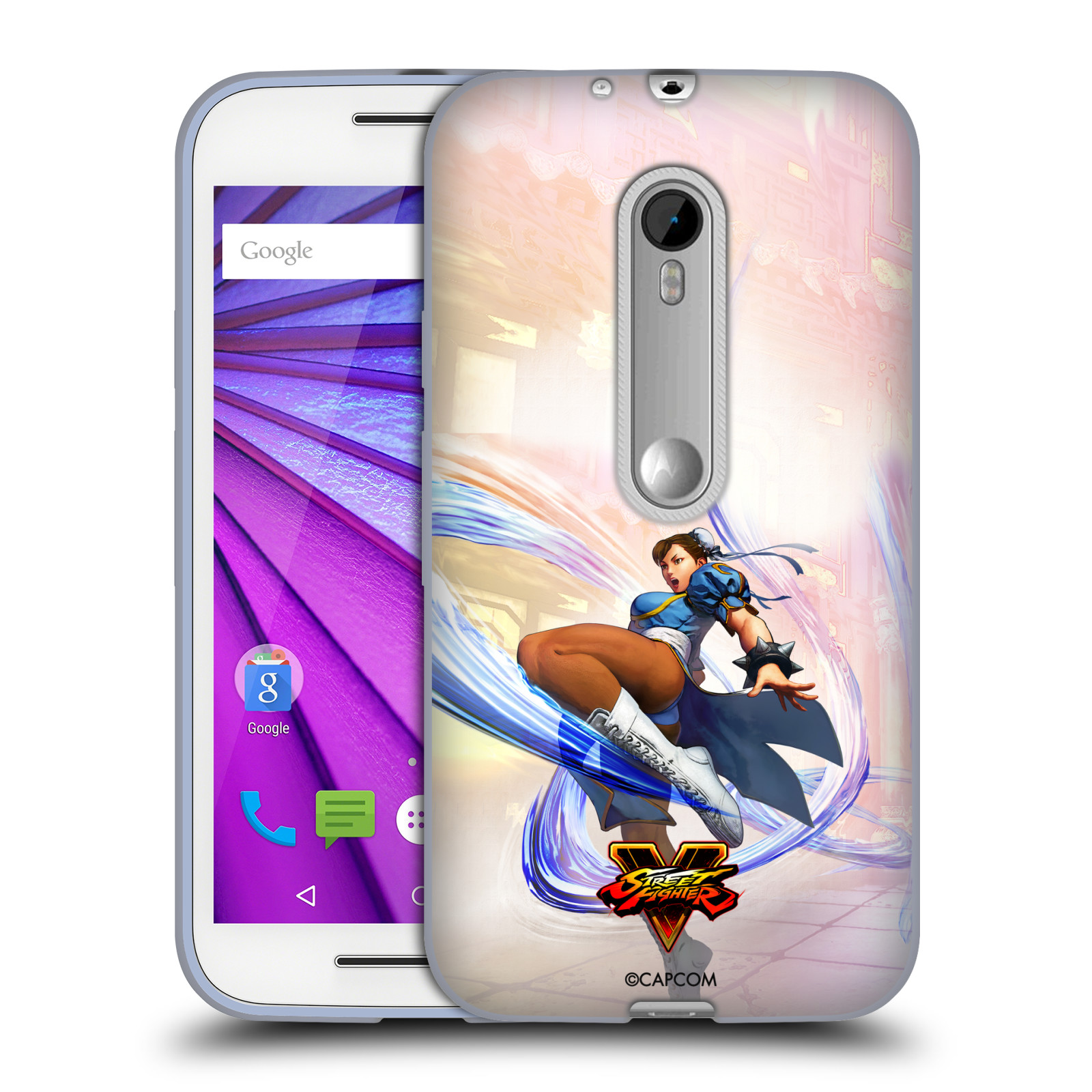 HEAD CASE silikonový obal na mobil Lenovo Moto G (3. generace) oficiální kryt STREET FIGHTER bojovnice Chun-Li