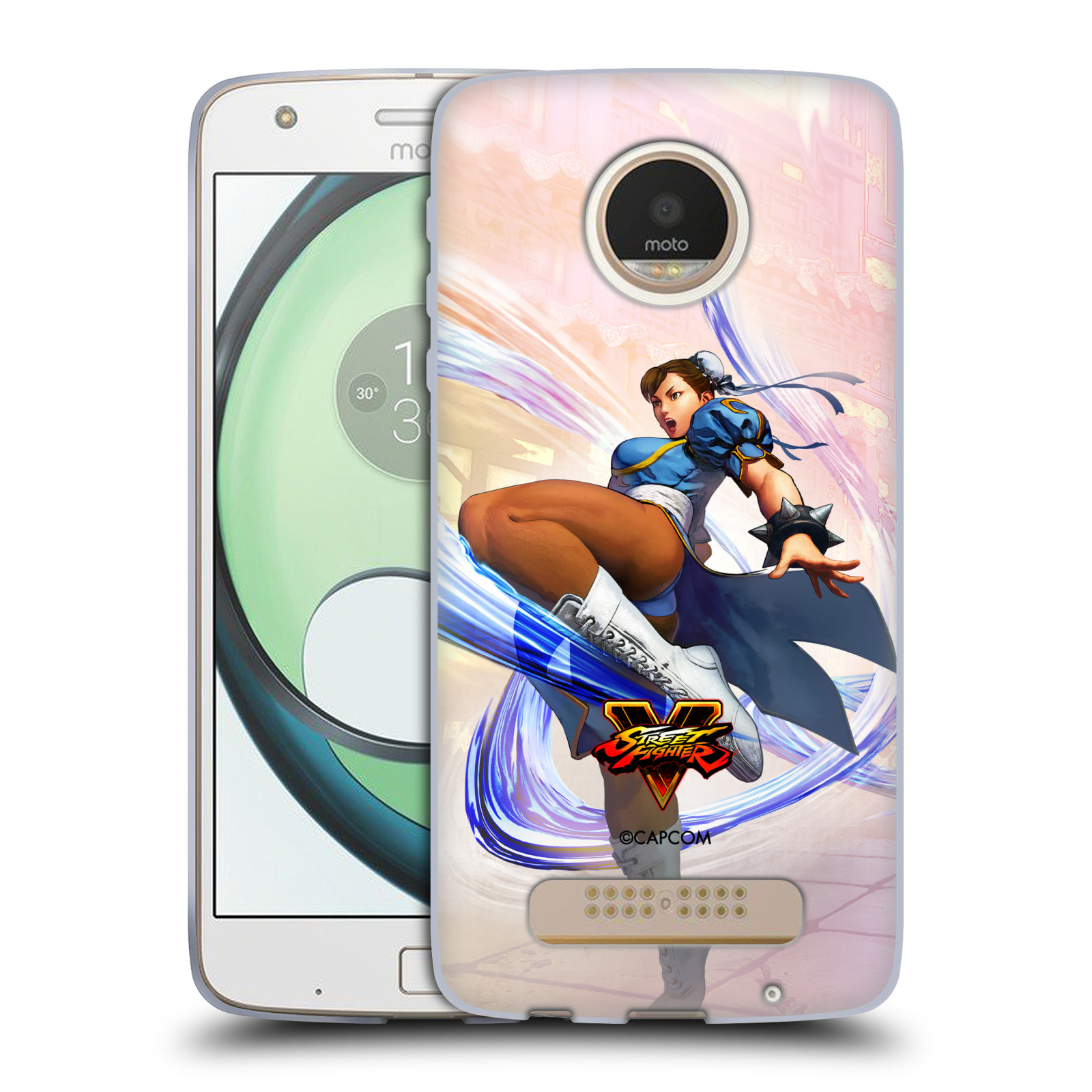 HEAD CASE silikonový obal na mobil Lenovo Moto Z PLAY oficiální kryt STREET FIGHTER bojovnice Chun-Li