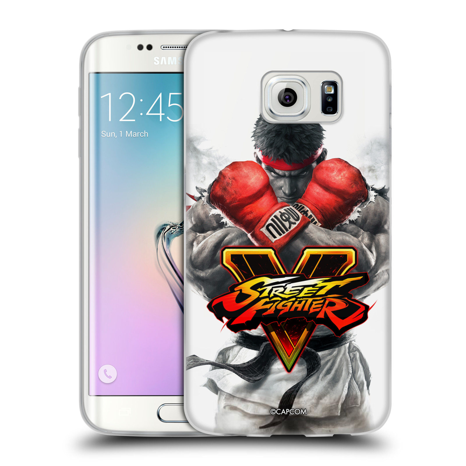 HEAD CASE silikonový obal na mobil Samsung Galaxy S6 EDGE oficiální kryt STREET FIGHTER Boxer Ryu