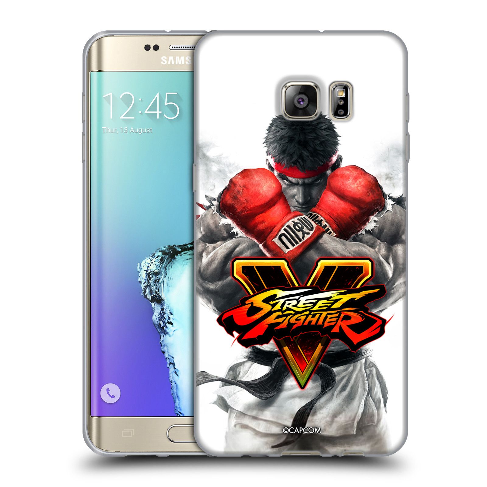 HEAD CASE silikonový obal na mobil Samsung Galaxy S6 EDGE PLUS oficiální kryt STREET FIGHTER Boxer Ryu