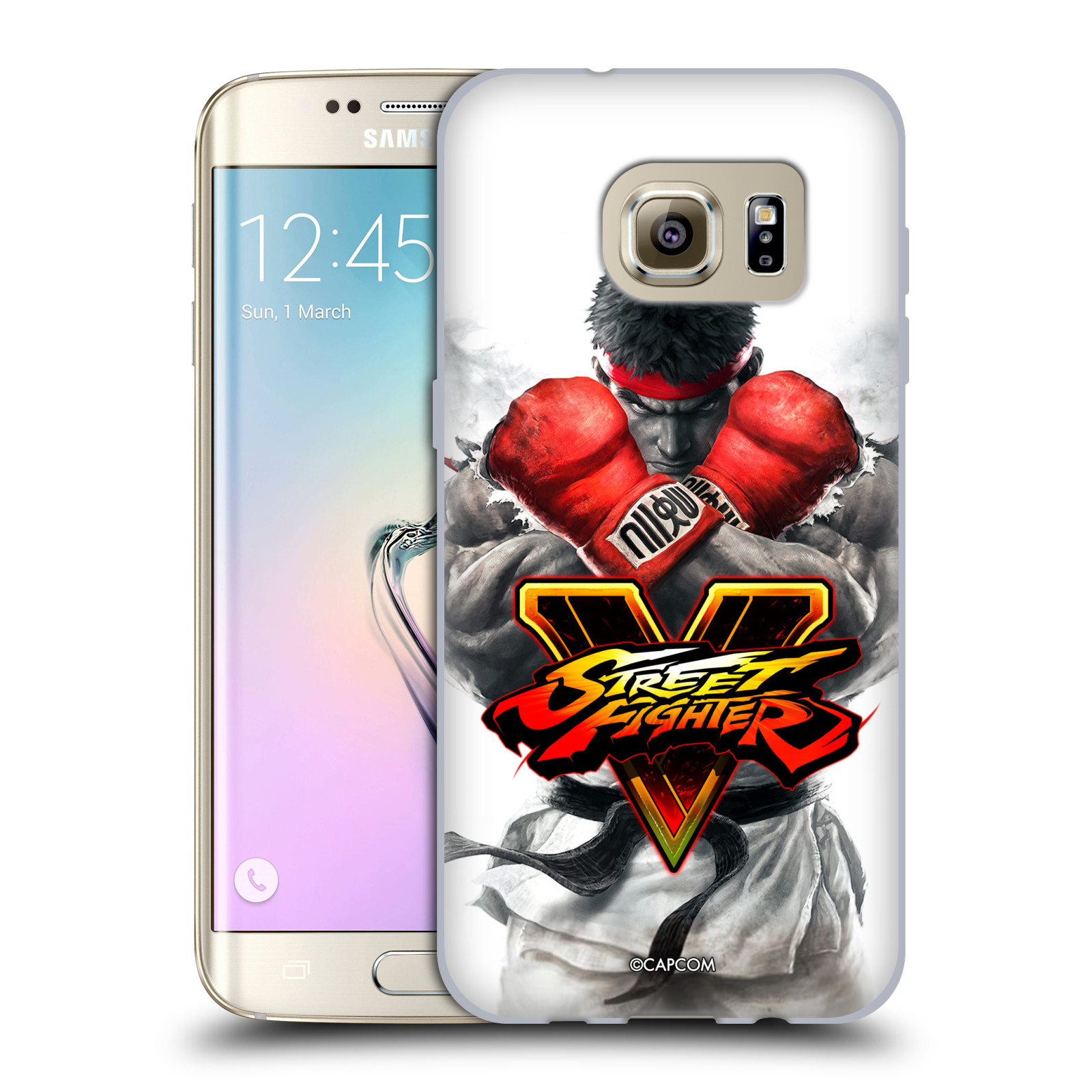 HEAD CASE silikonový obal na mobil Samsung Galaxy S7 EDGE oficiální kryt STREET FIGHTER Boxer Ryu