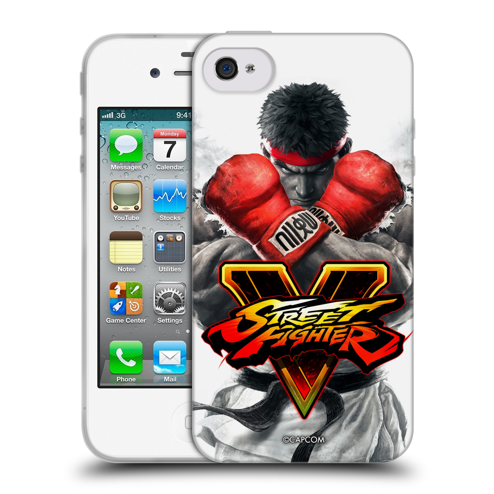 HEAD CASE silikonový obal na mobil Apple Iphone 4/4S oficiální kryt STREET FIGHTER Boxer Ryu