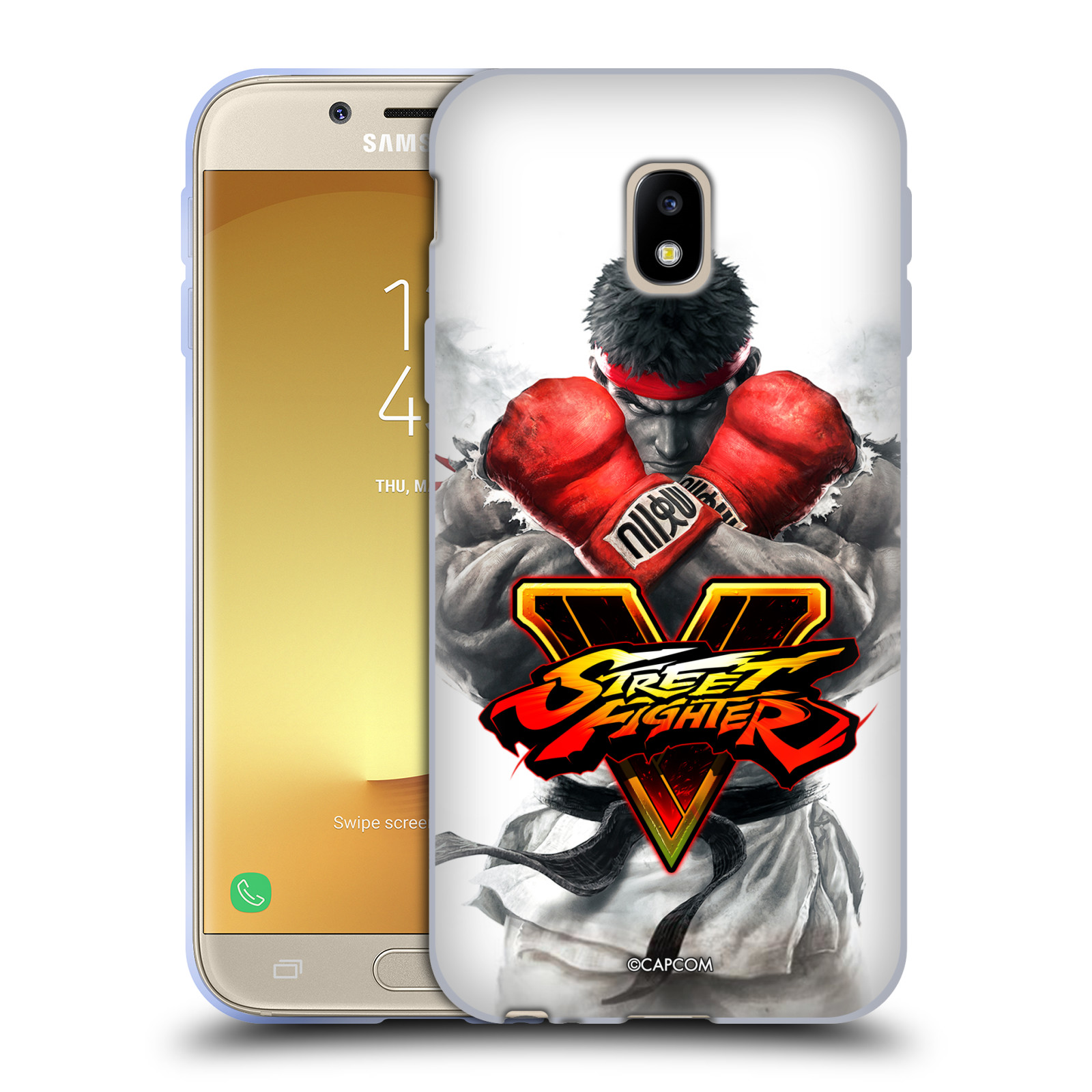 HEAD CASE silikonový obal na mobil Samsung Galaxy J3 2017 (J330, J330F) oficiální kryt STREET FIGHTER Boxer Ryu