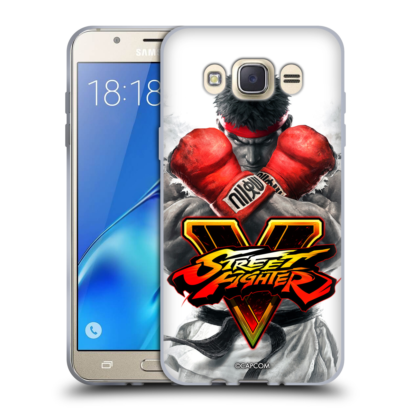 HEAD CASE silikonový obal na mobil Samsung Galaxy J7 2016 oficiální kryt STREET FIGHTER Boxer Ryu