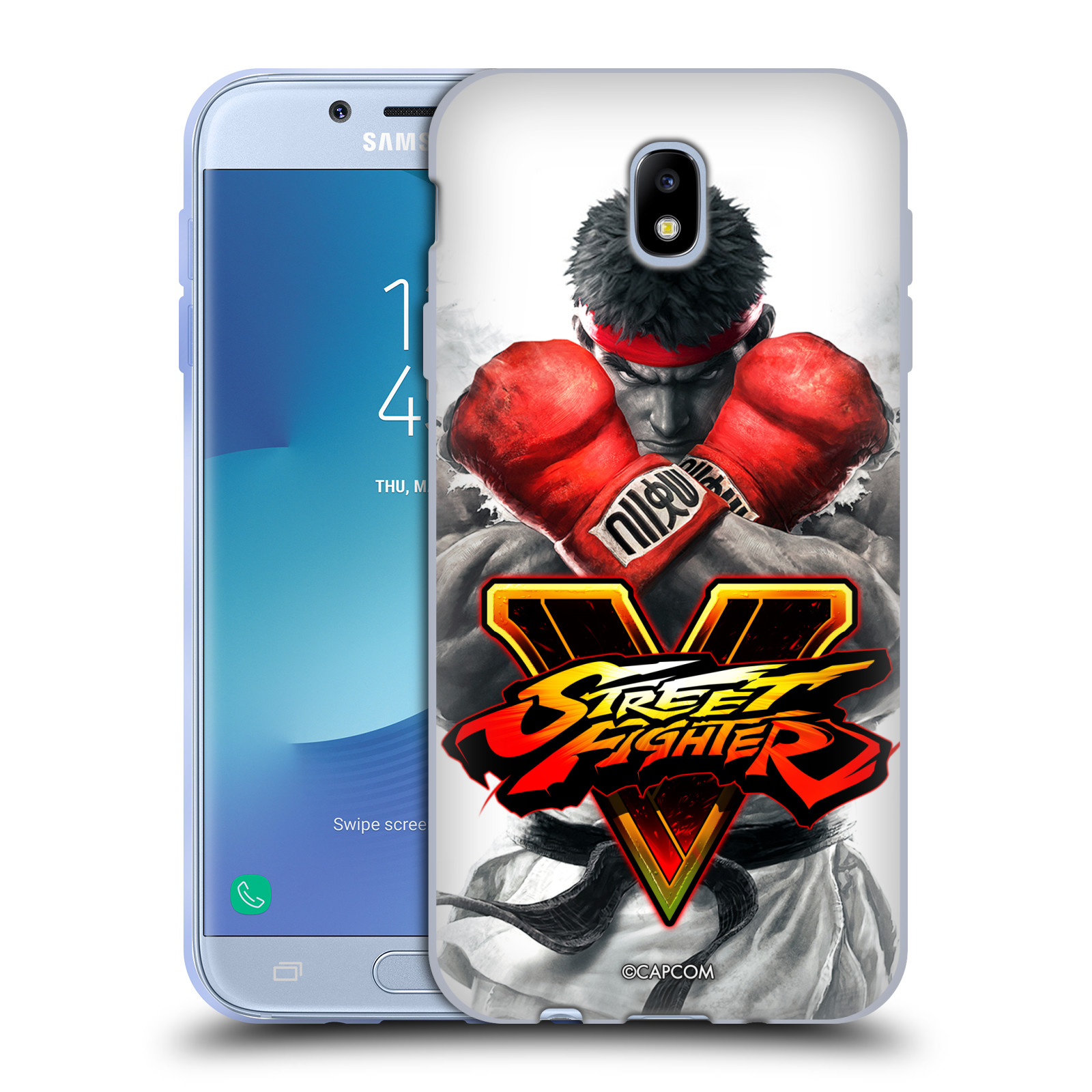 HEAD CASE silikonový obal na mobil Samsung Galaxy J7 2017 oficiální kryt STREET FIGHTER Boxer Ryu