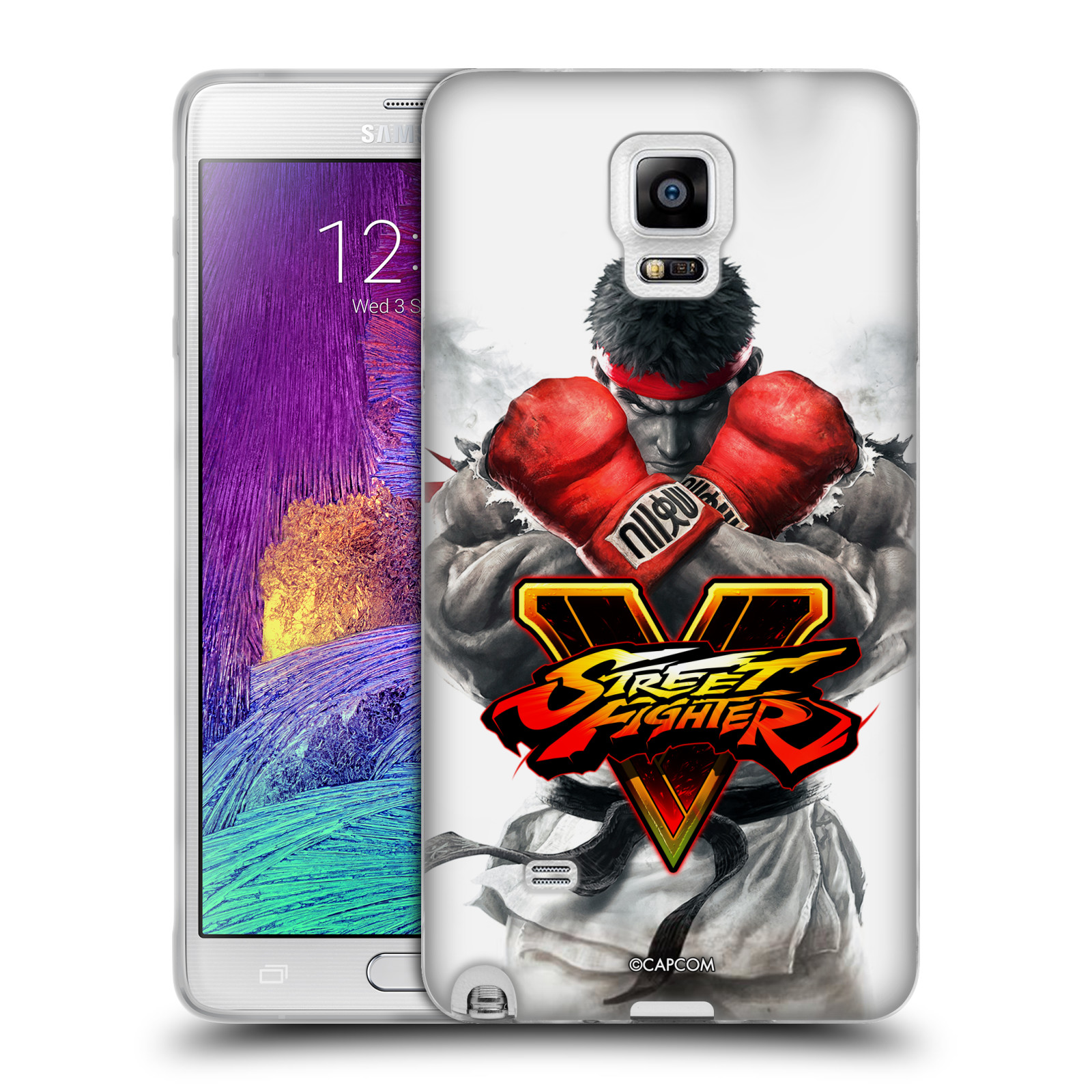 HEAD CASE silikonový obal na mobil Samsung Galaxy Note 4 oficiální kryt STREET FIGHTER Boxer Ryu