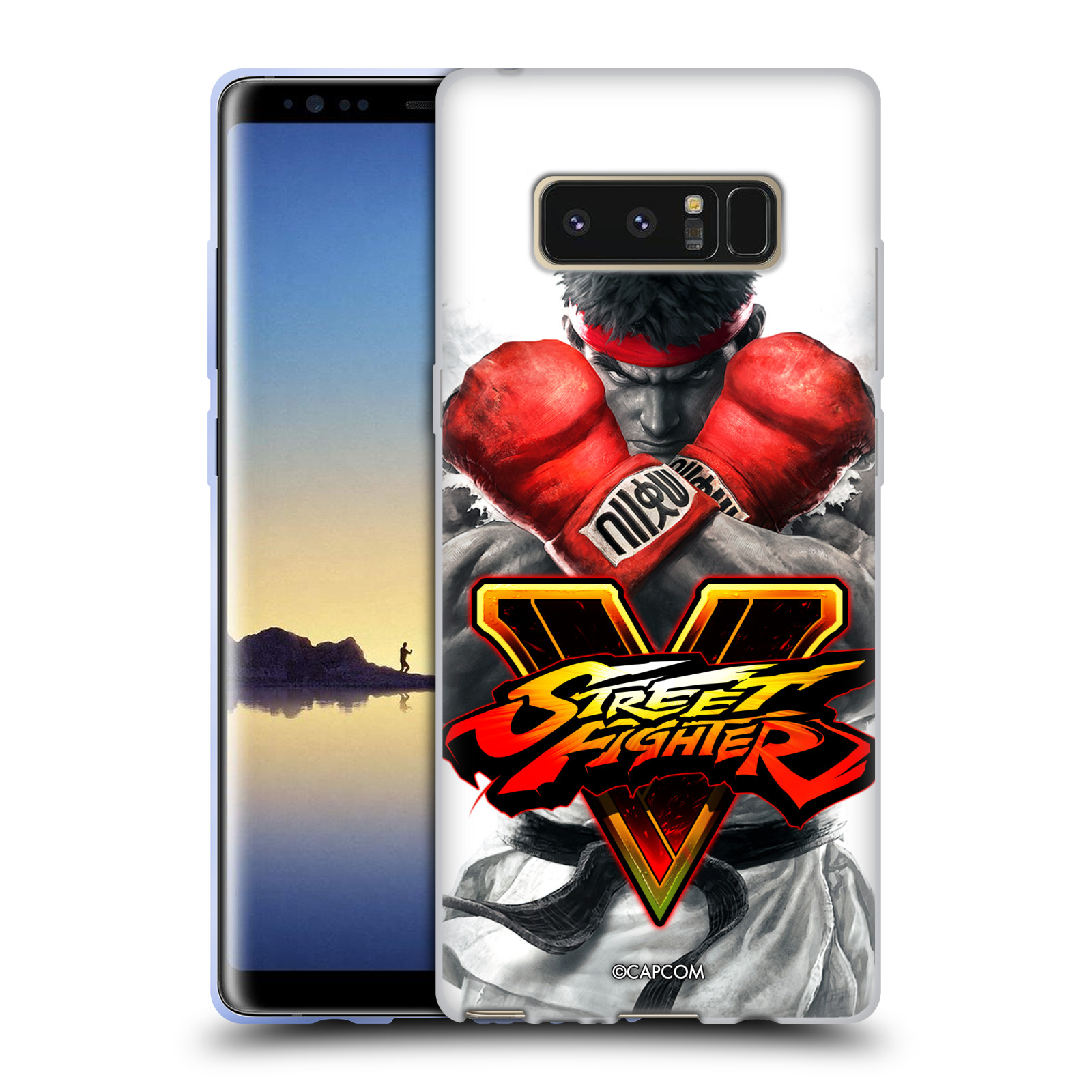 HEAD CASE silikonový obal na mobil Samsung Galaxy Note 8 oficiální kryt STREET FIGHTER Boxer Ryu