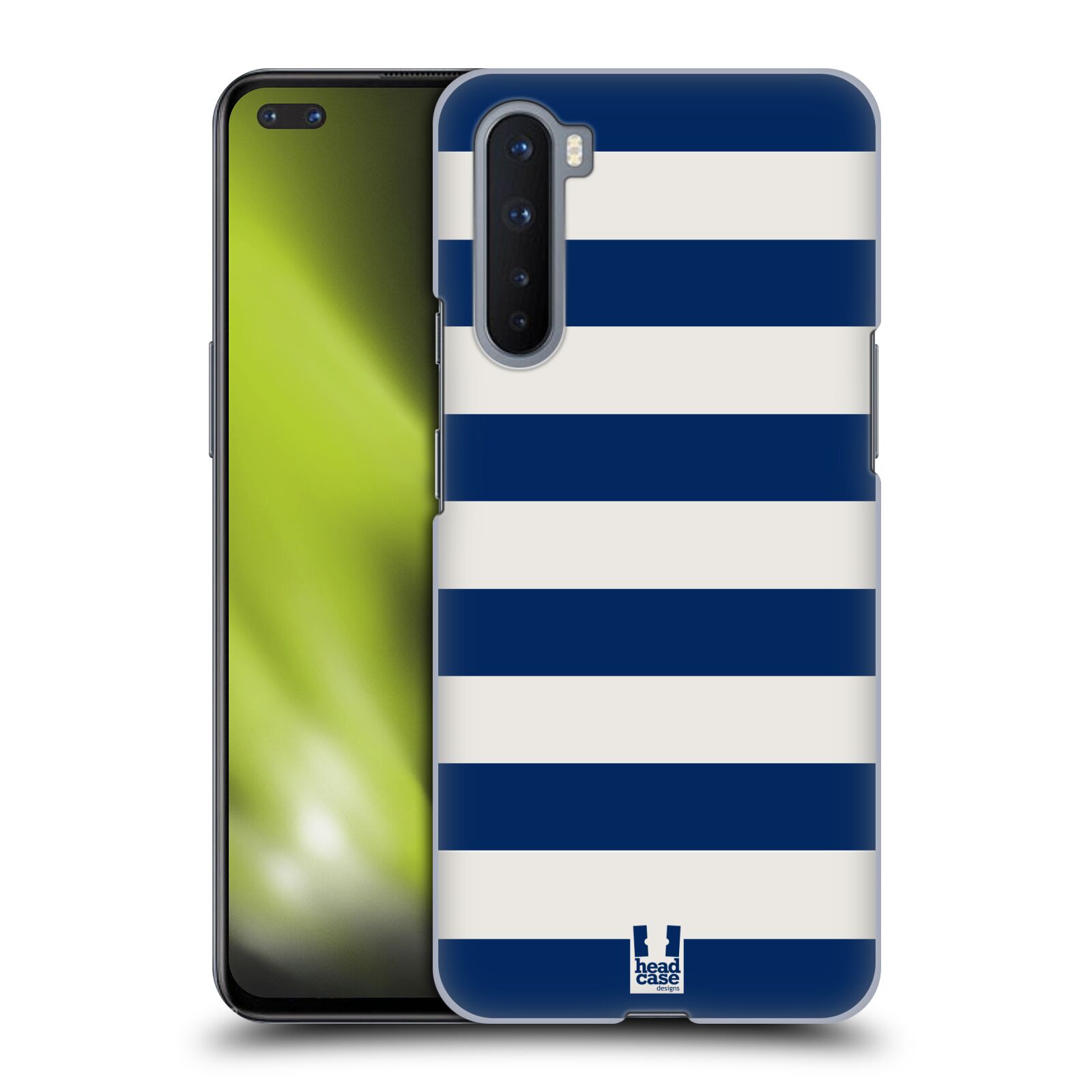 Zadní obal pro mobil OnePlus Nord - HEAD CASE - Námořnické pruhy modrá a bílá