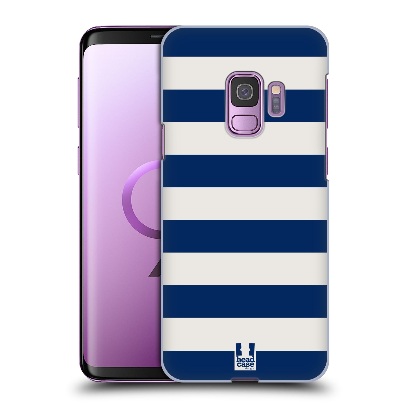 Zadní obal pro mobil Samsung Galaxy S9 - HEAD CASE - Námořnické pruhy modrá a bílá