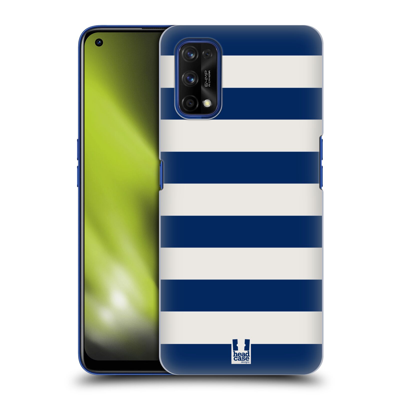 Zadní obal pro mobil Realme 7 PRO - HEAD CASE - Námořnické pruhy modrá a bílá