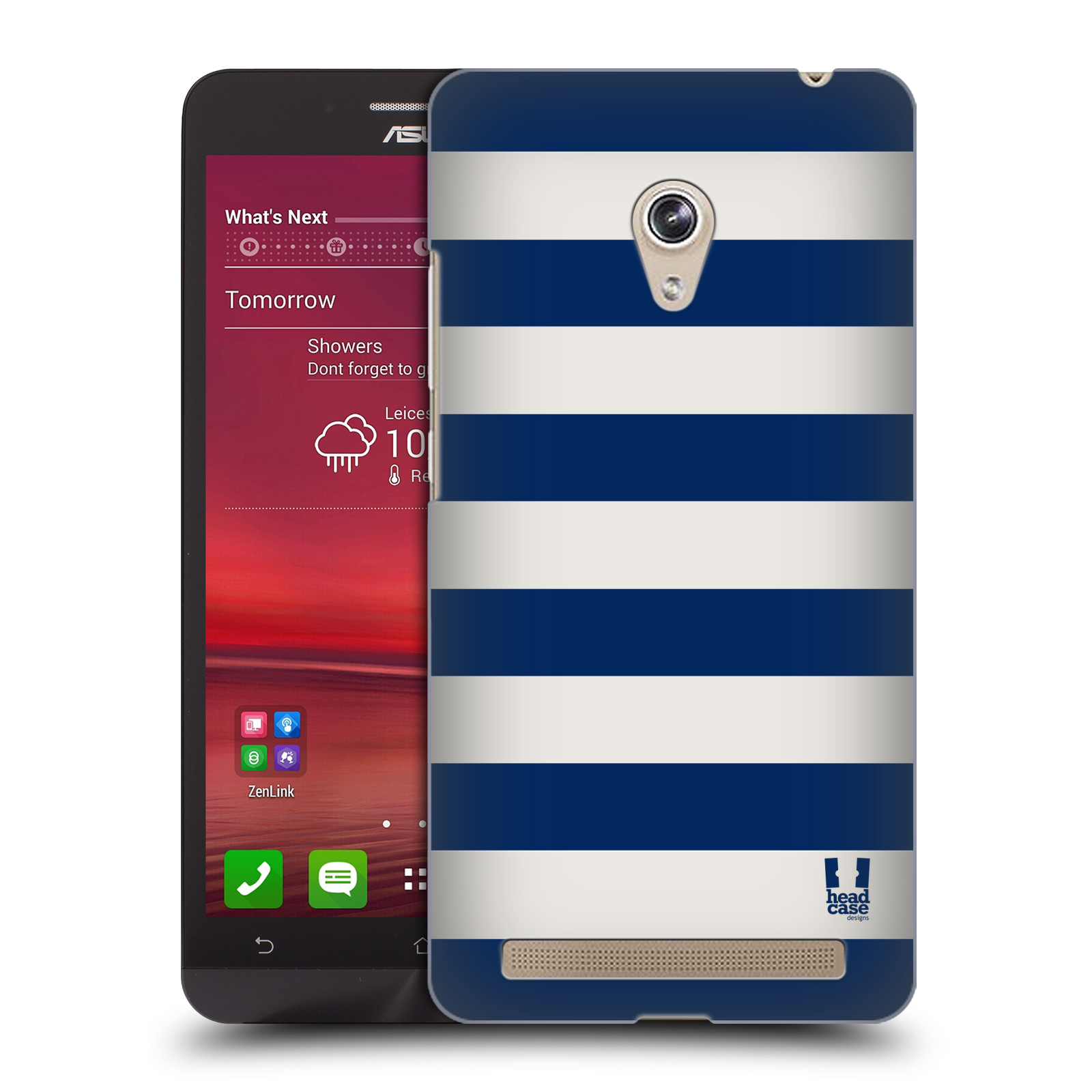 HEAD CASE plastový obal na mobil Asus Zenfone 6 vzor Barevné proužky MODRÁ A BÍLÁ NÁMOŘNÍK