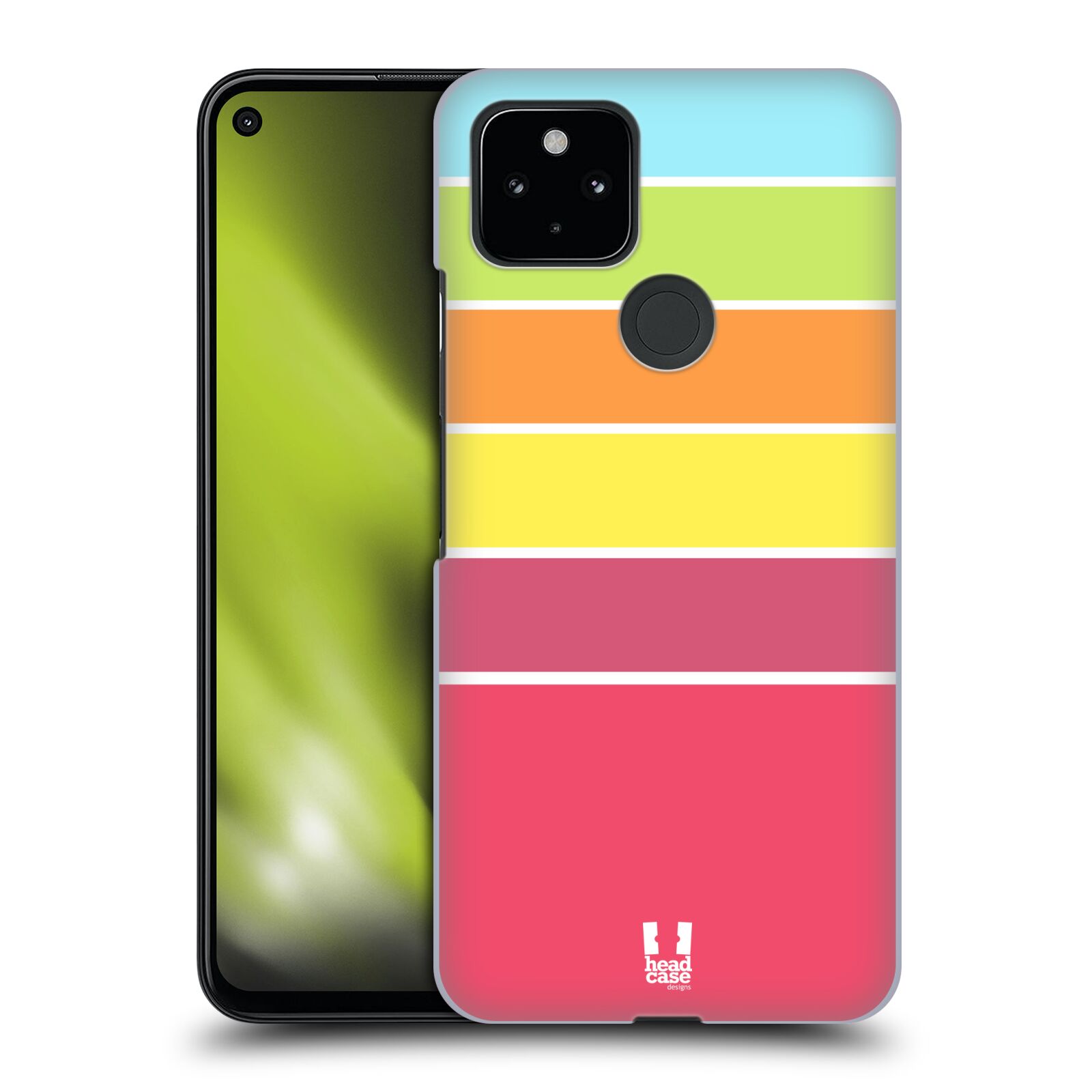 Zadní obal pro mobil Google Pixel 4a 5G - HEAD CASE - barevné pruhy růžová, oranžová