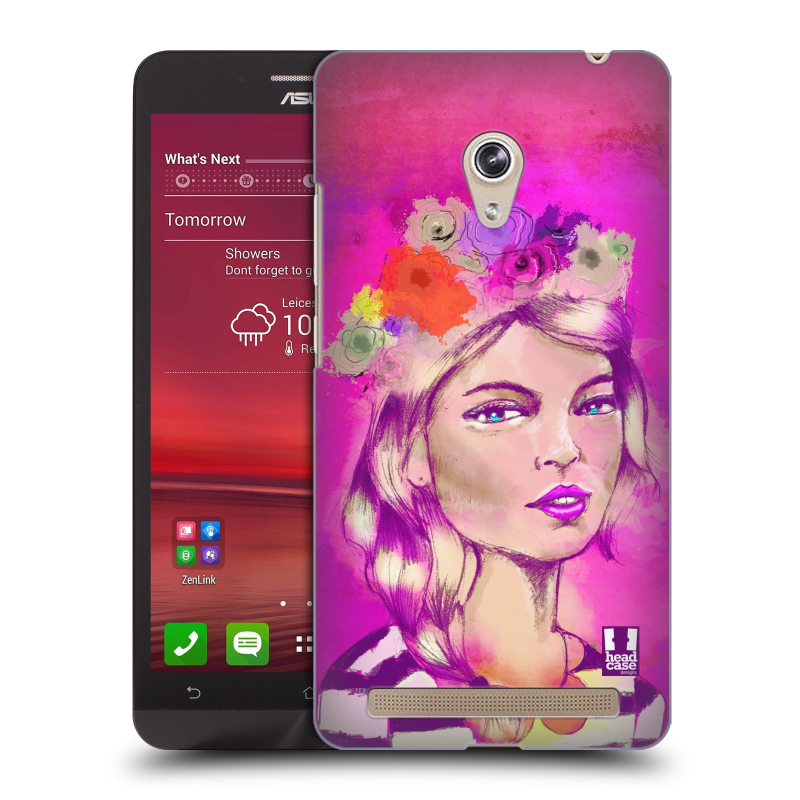HEAD CASE plastový obal na mobil Asus Zenfone 6 vzor Dívka dlouhé květinové vlasy OKOUZLUJÍCÍ