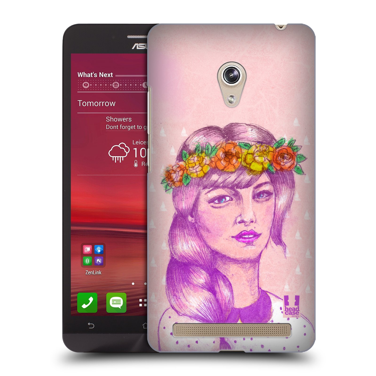 HEAD CASE plastový obal na mobil Asus Zenfone 6 vzor Dívka dlouhé květinové vlasy KRÁSA