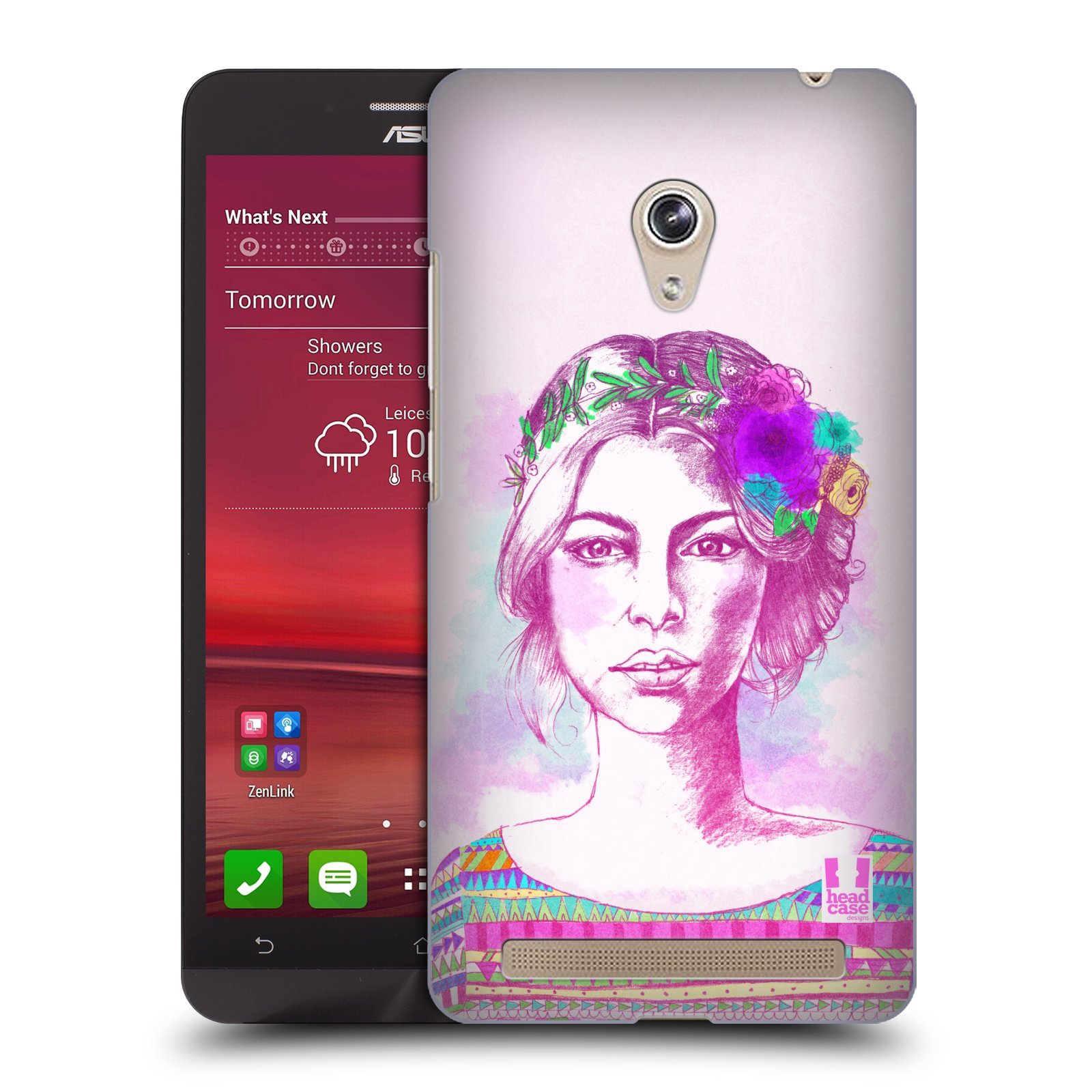 HEAD CASE plastový obal na mobil Asus Zenfone 6 vzor Dívka krátké vlasy růžová