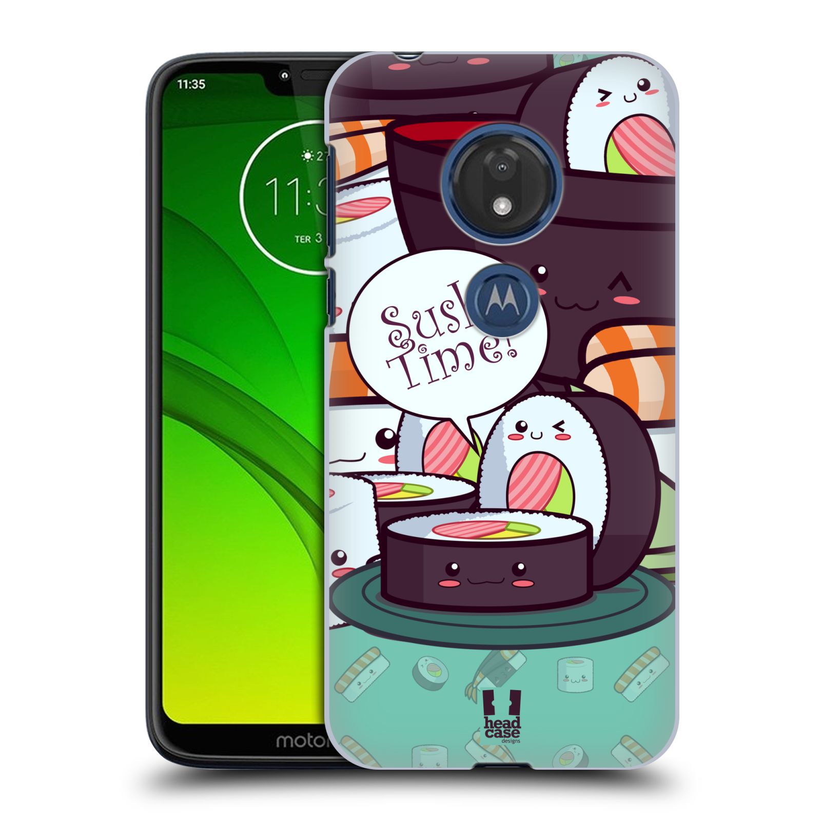 Pouzdro na mobil Motorola Moto G7 Play vzor Čas na Sushi MAKI NORI