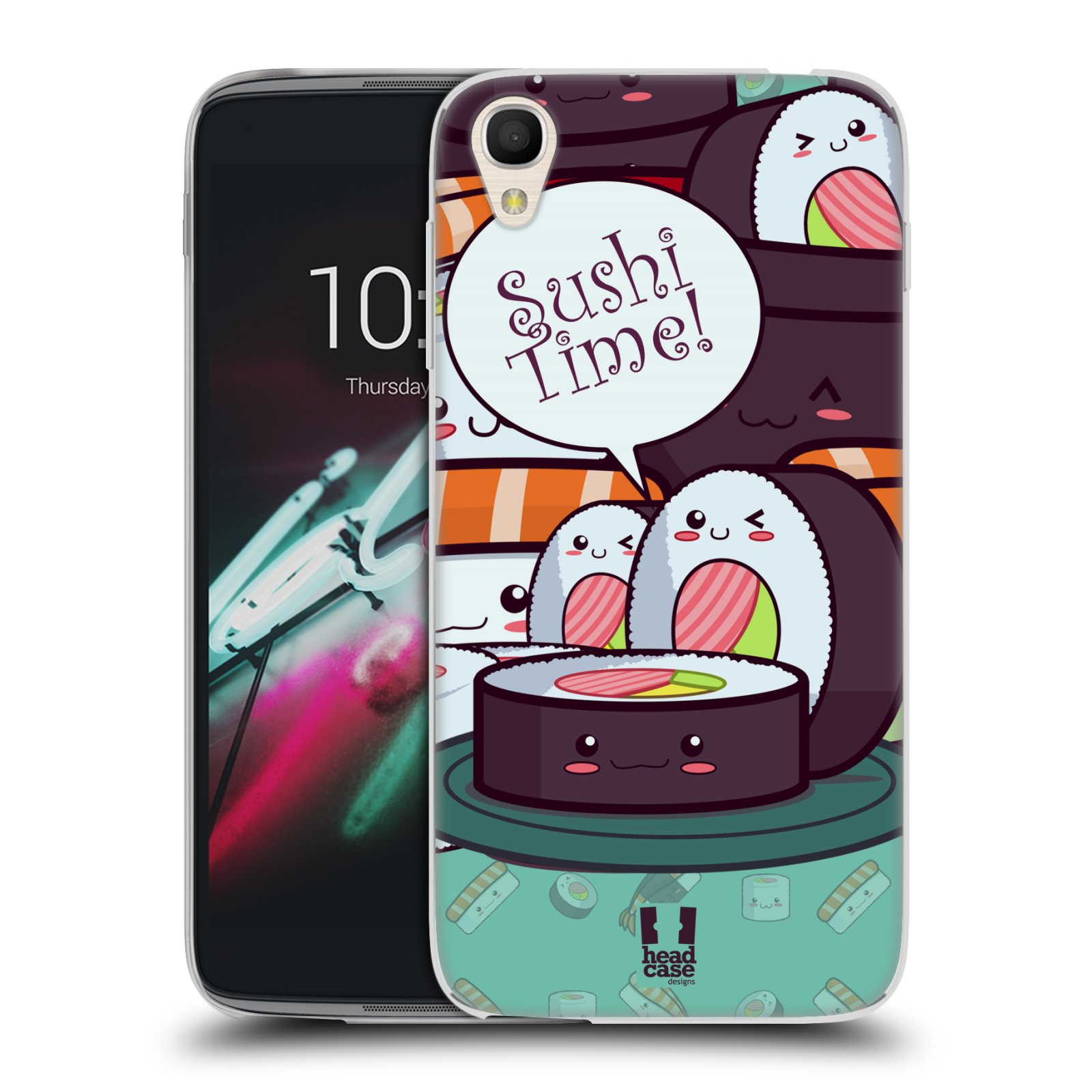 HEAD CASE silikonový obal na mobil Alcatel Idol 3 OT-6039Y (4.7) vzor Čas na Sushi MAKI NORI