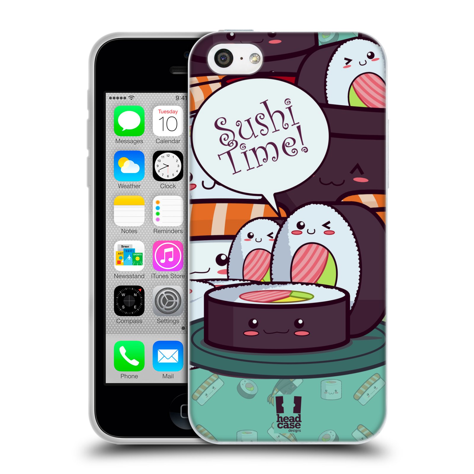 HEAD CASE silikonový obal na mobil Apple Iphone 5C vzor Čas na Sushi MAKI NORI